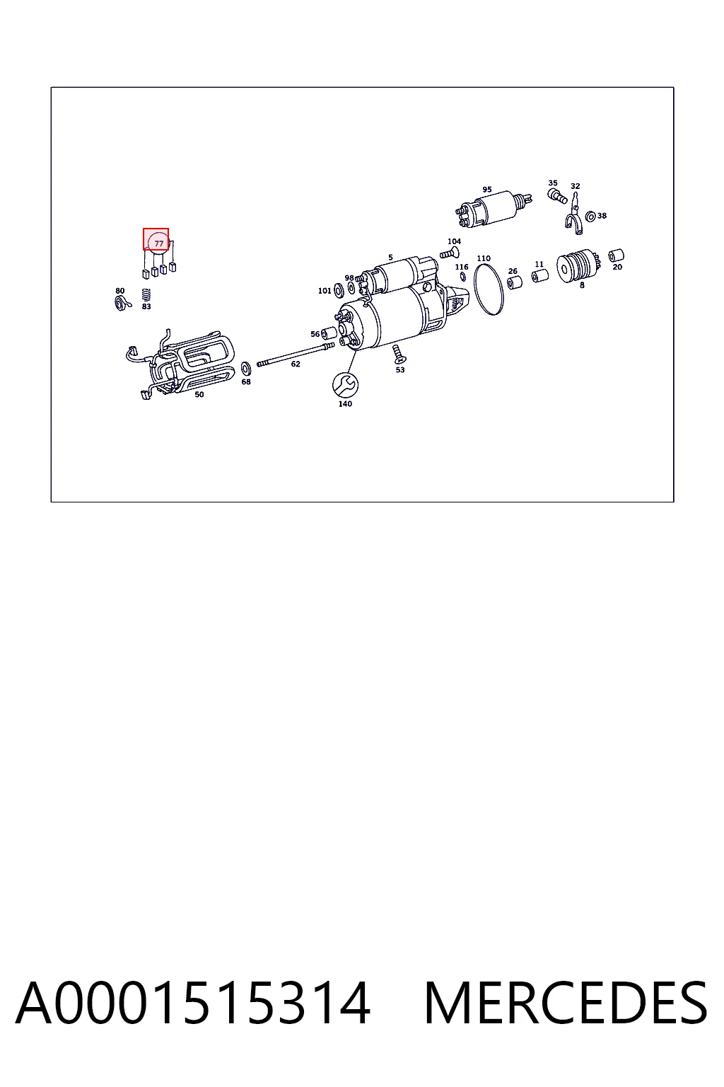 Щетки стартера BSX1024 ASR