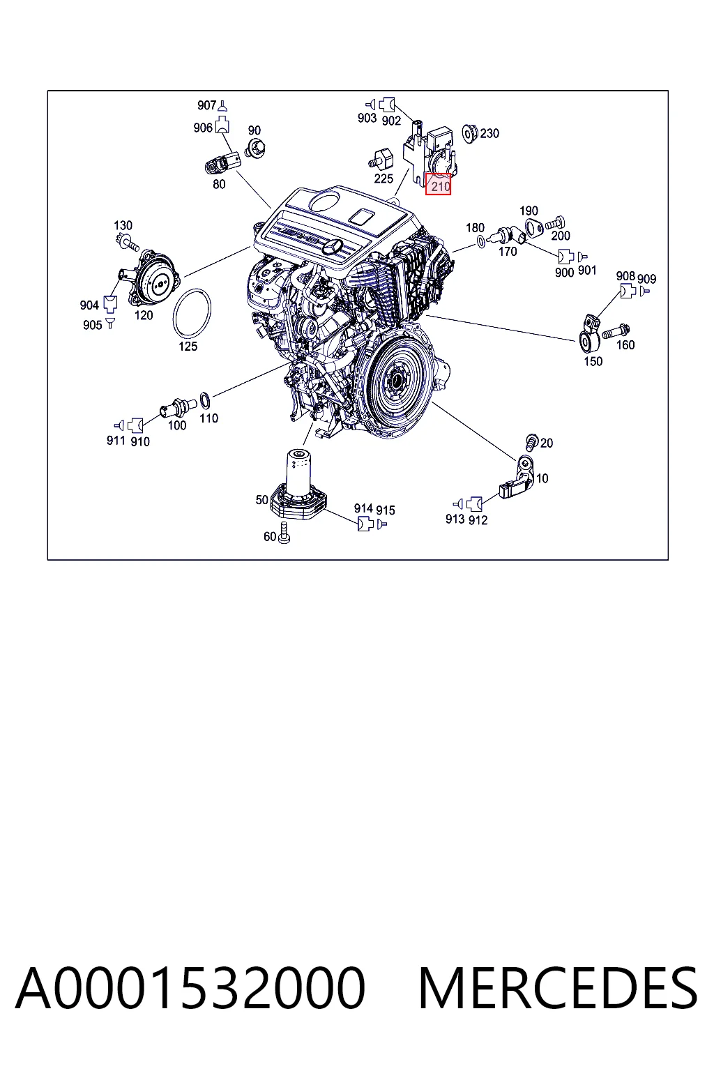 A0001532000 Mercedes Клапан соленоид регулирования заслонки EGR