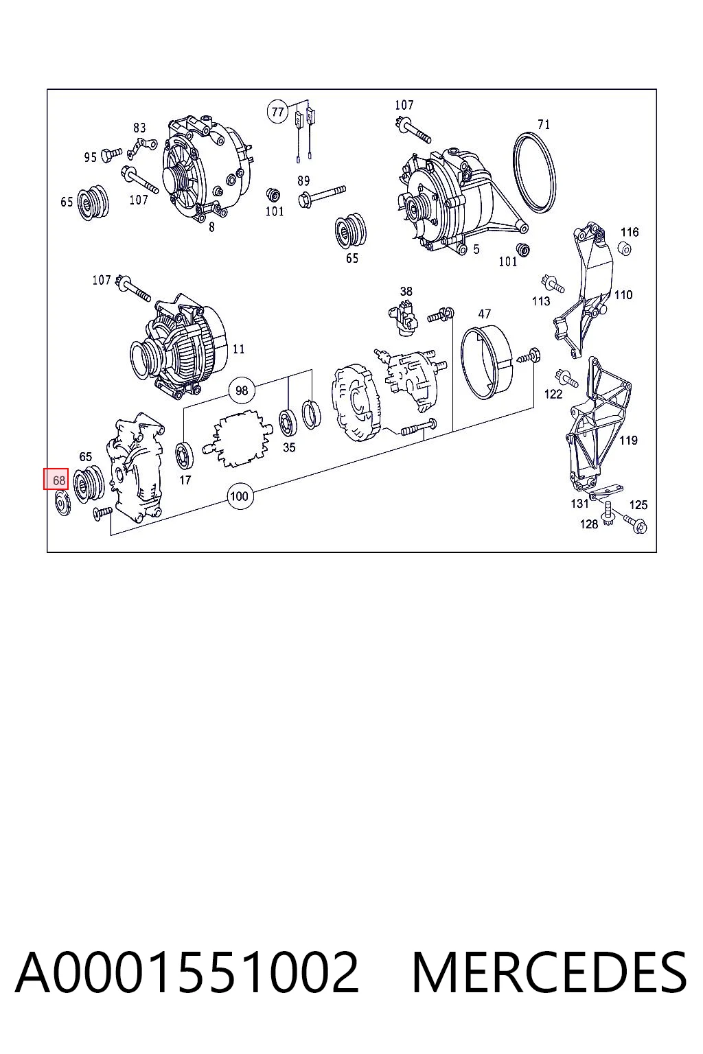 Купить F00M148611 Bosch Крышка шкива генератора