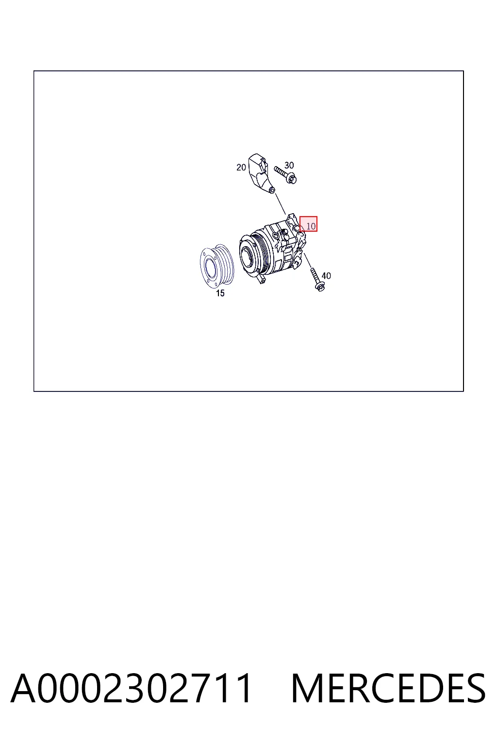 A0002302711 Mercedes Компрессор хладагента