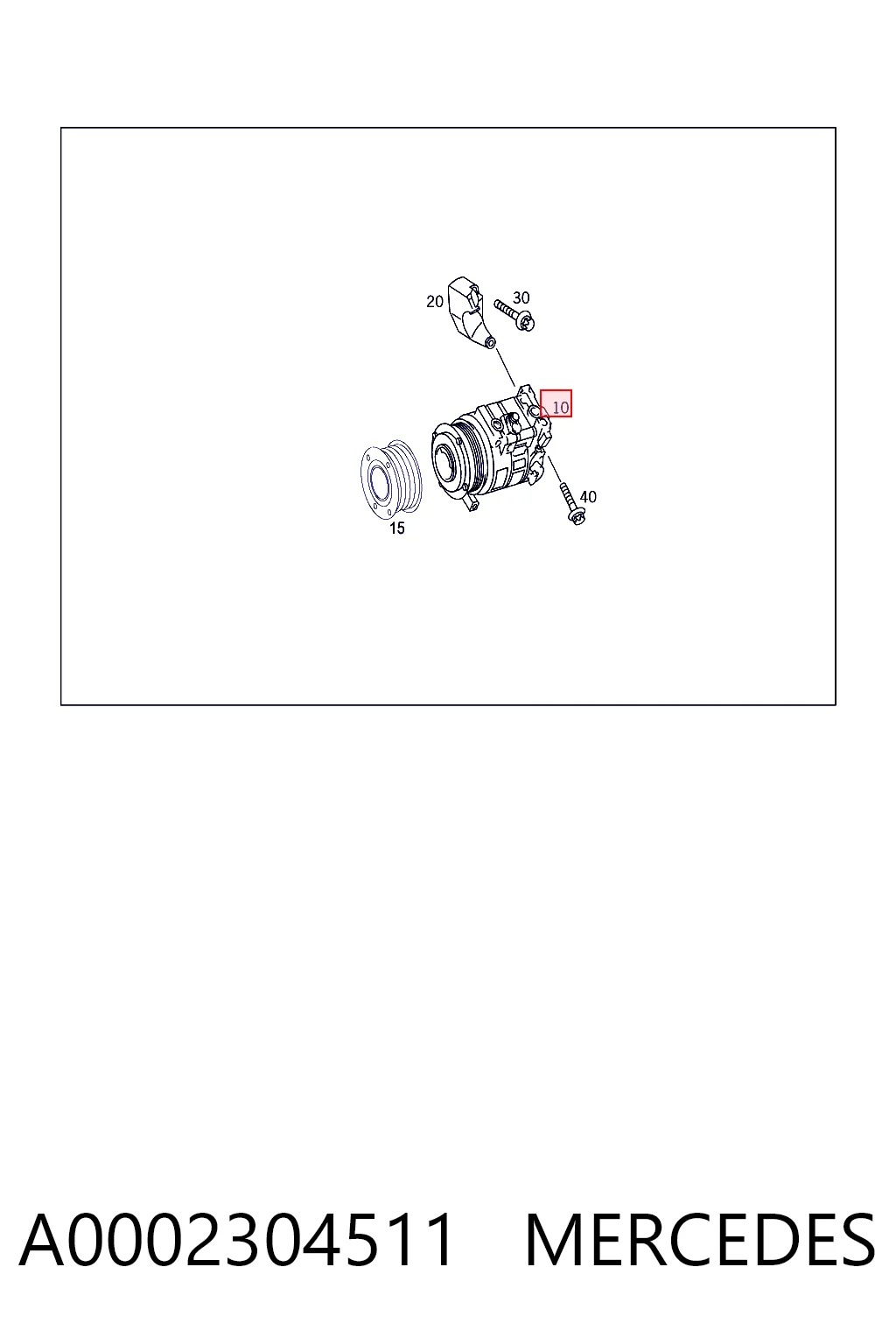 A0002304511 Mercedes Компрессор хладагента