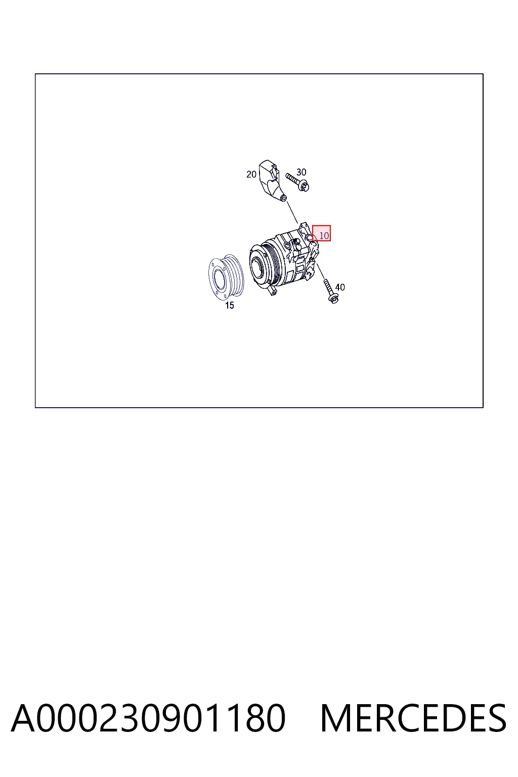 A000230901180 Mercedes Компрессор хладагента