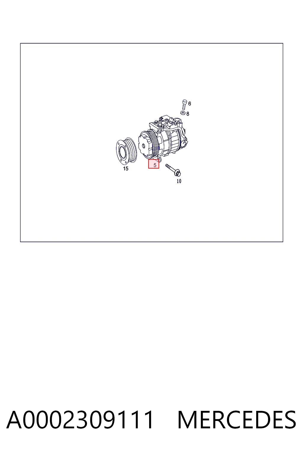 A0002309111 Mercedes Компрессор хладагента