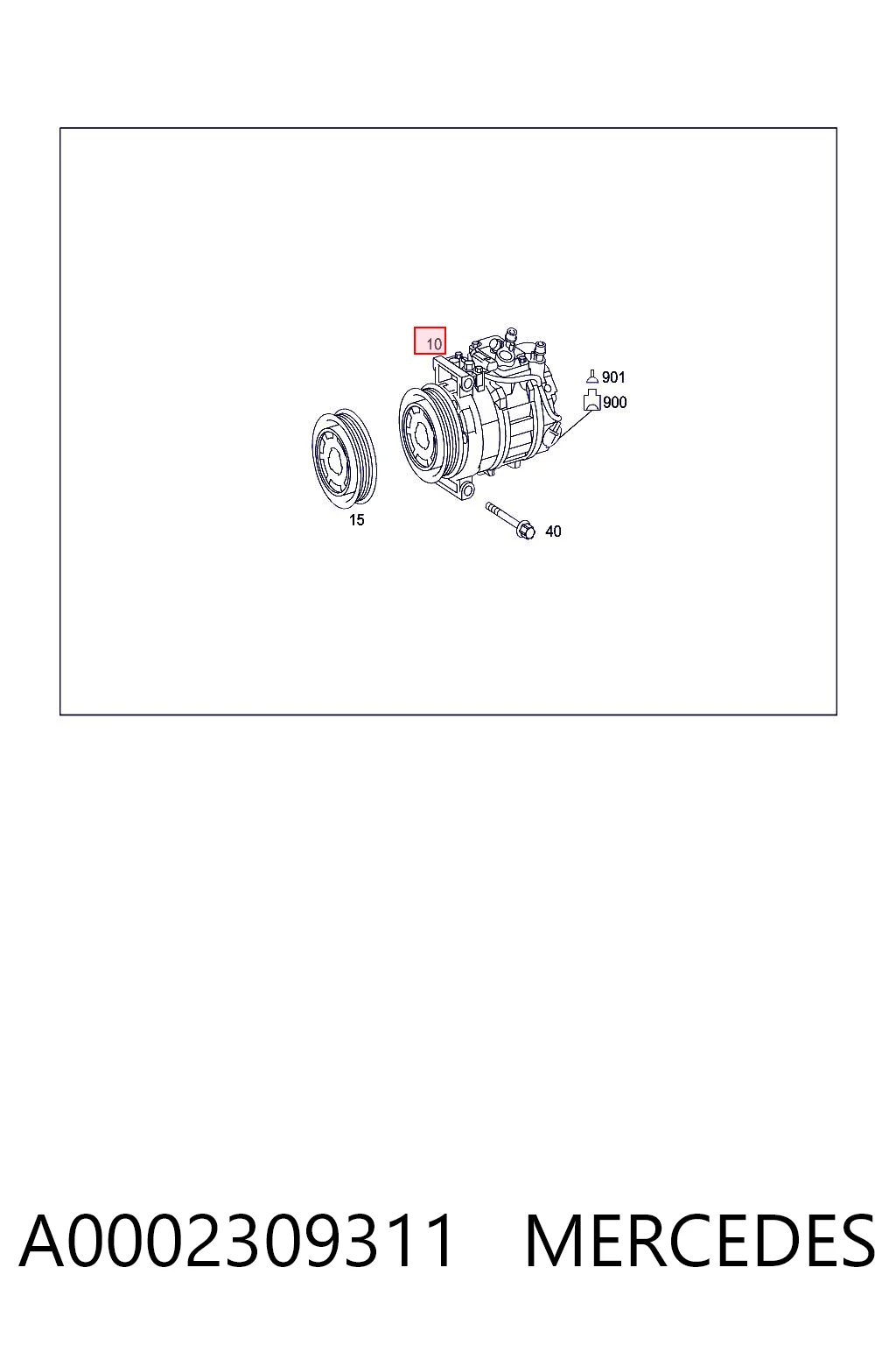 A0002309311 Mercedes Компрессор хладагента