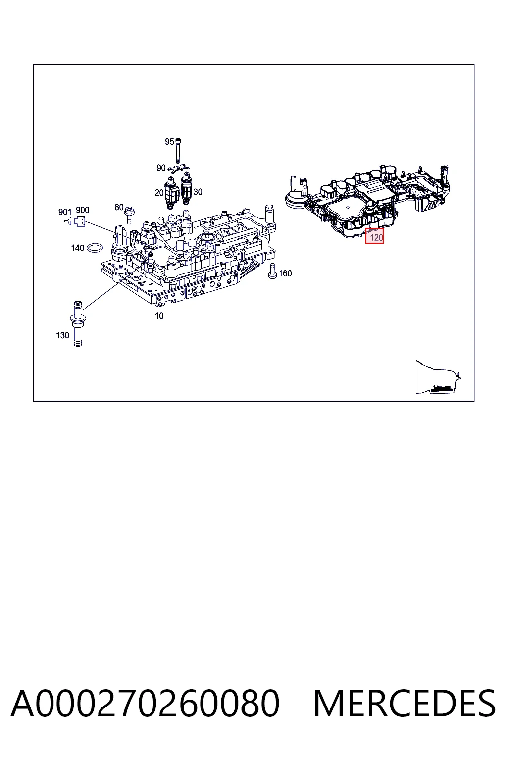 A000270260080 Mercedes Плата АКПП электронная