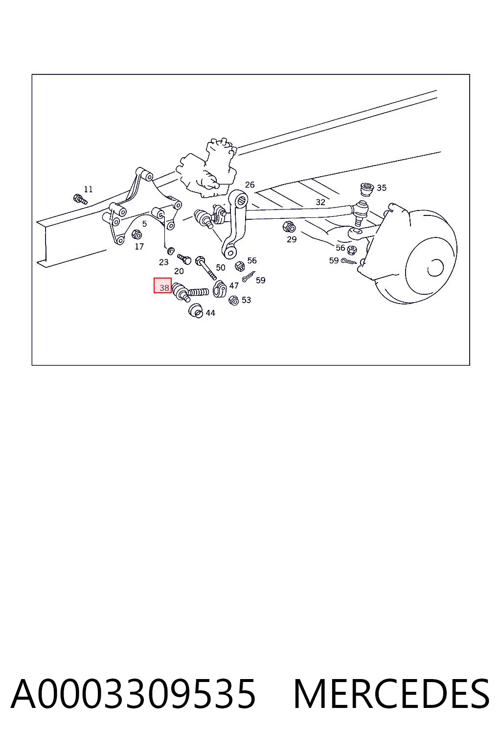 Наконечник поперечной рулевой тяги Renault (RVI) 0003406242
