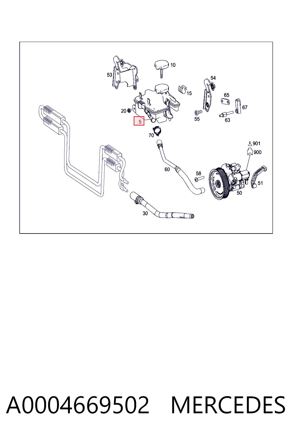 A0004669502 Mercedes Бак масляный