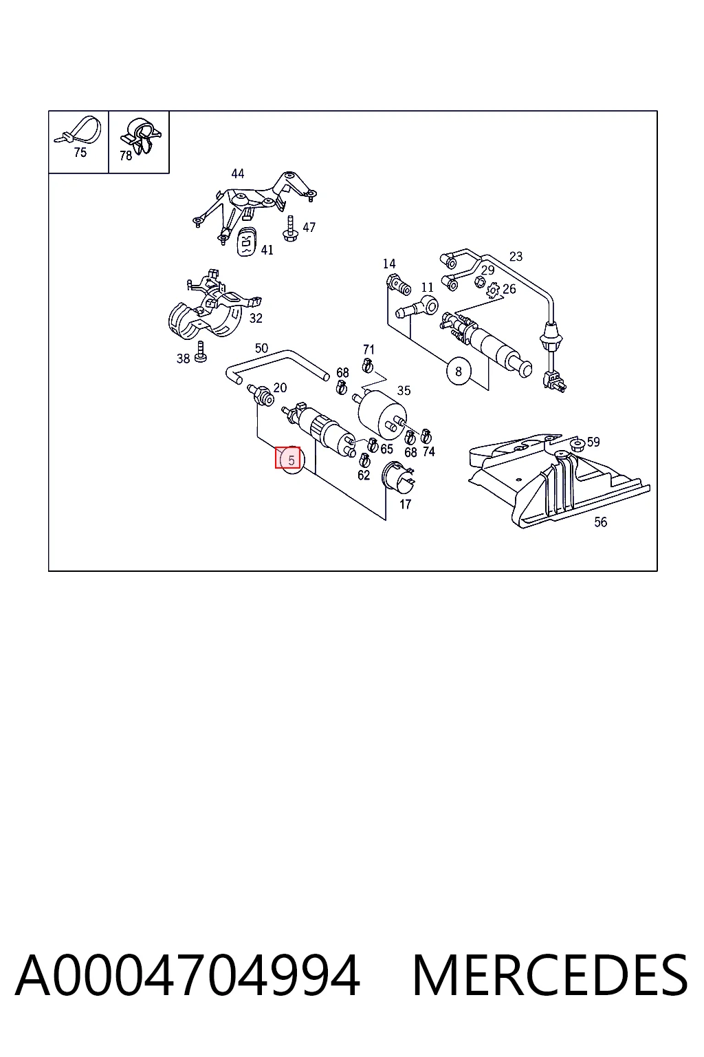 A0004704994 Mercedes Насос топливный магистральный