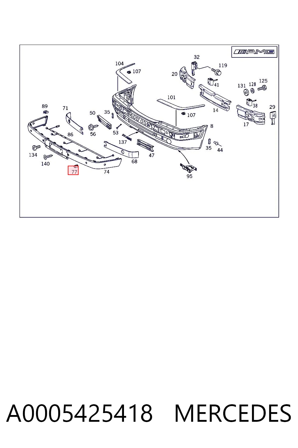 A0005425418 Mercedes Передние парктроники