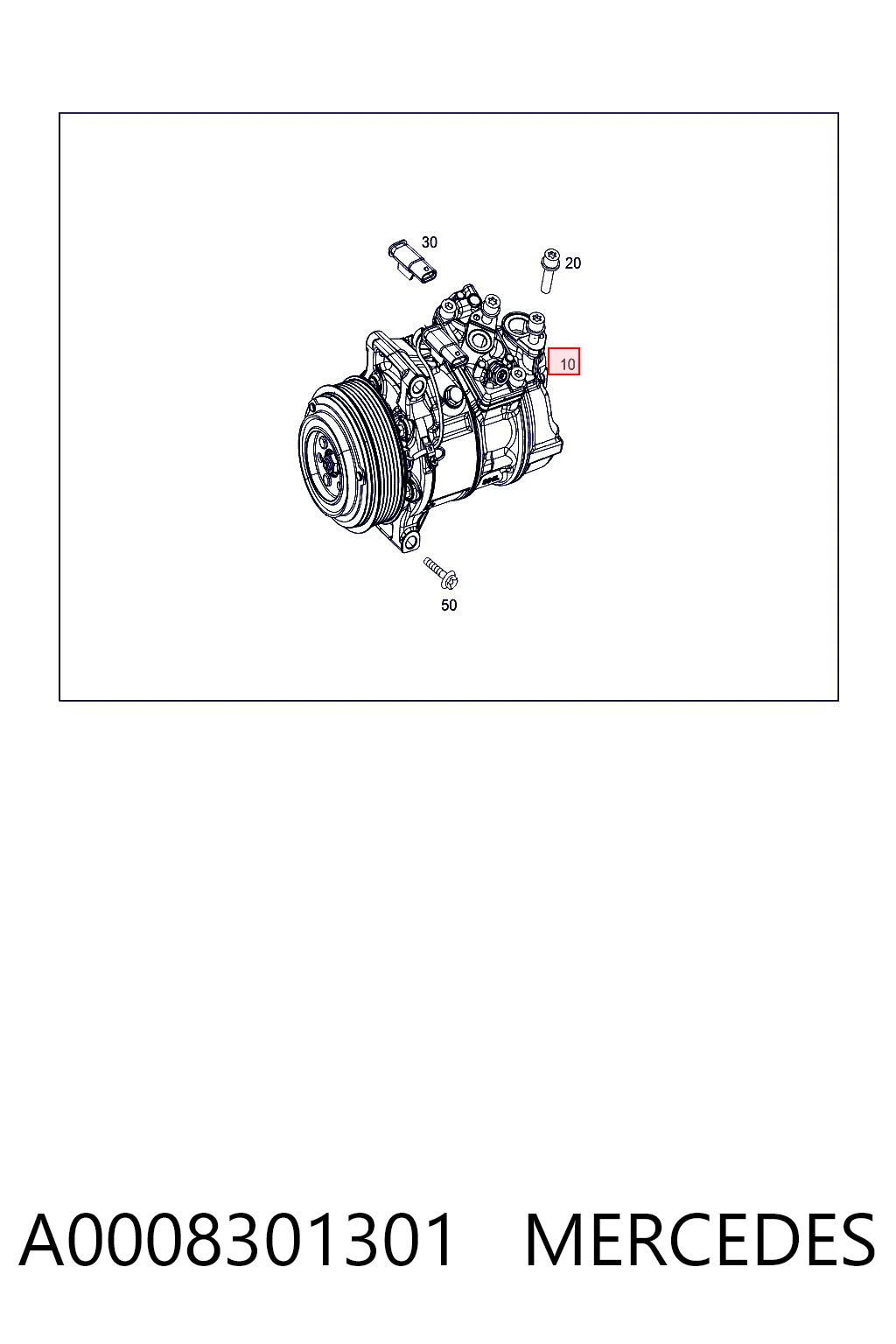 A0008301301 Mercedes Компрессор хладагента