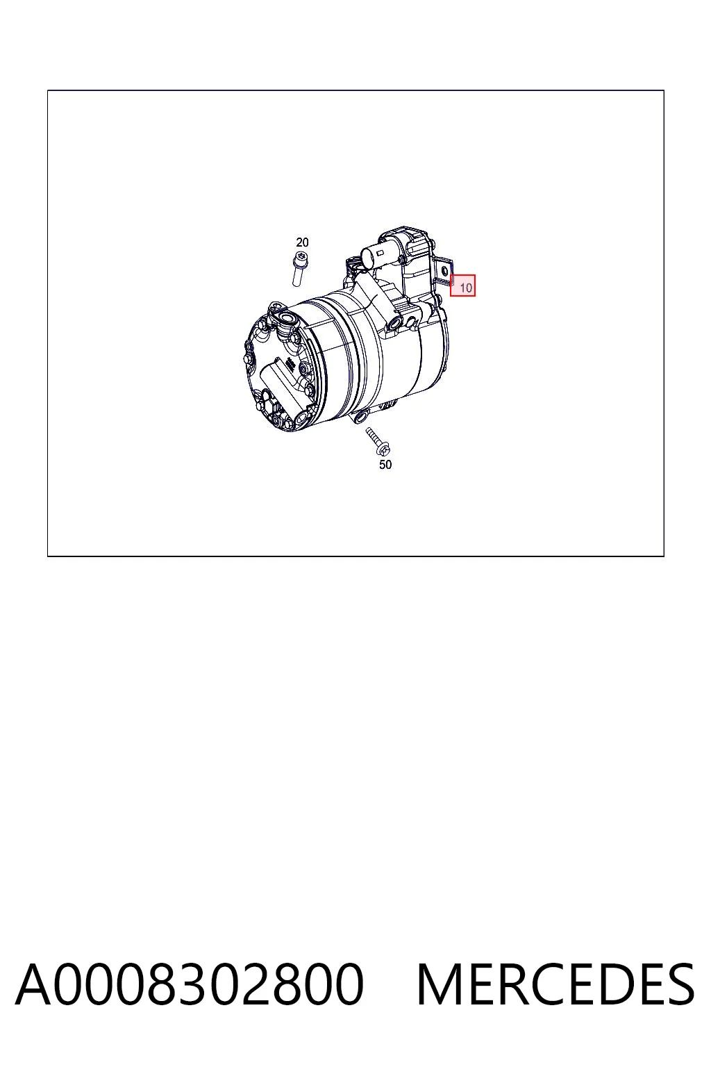 A0008302800 Mercedes Компрессор хладагента