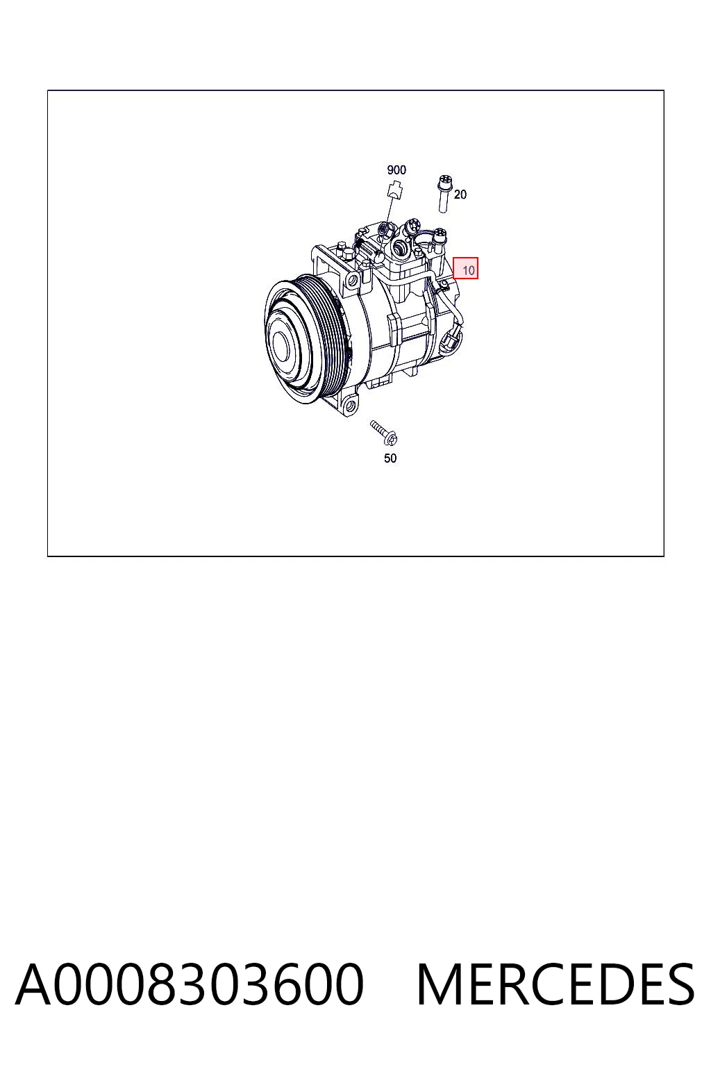 A0008303600 Mercedes Компрессор хладагента