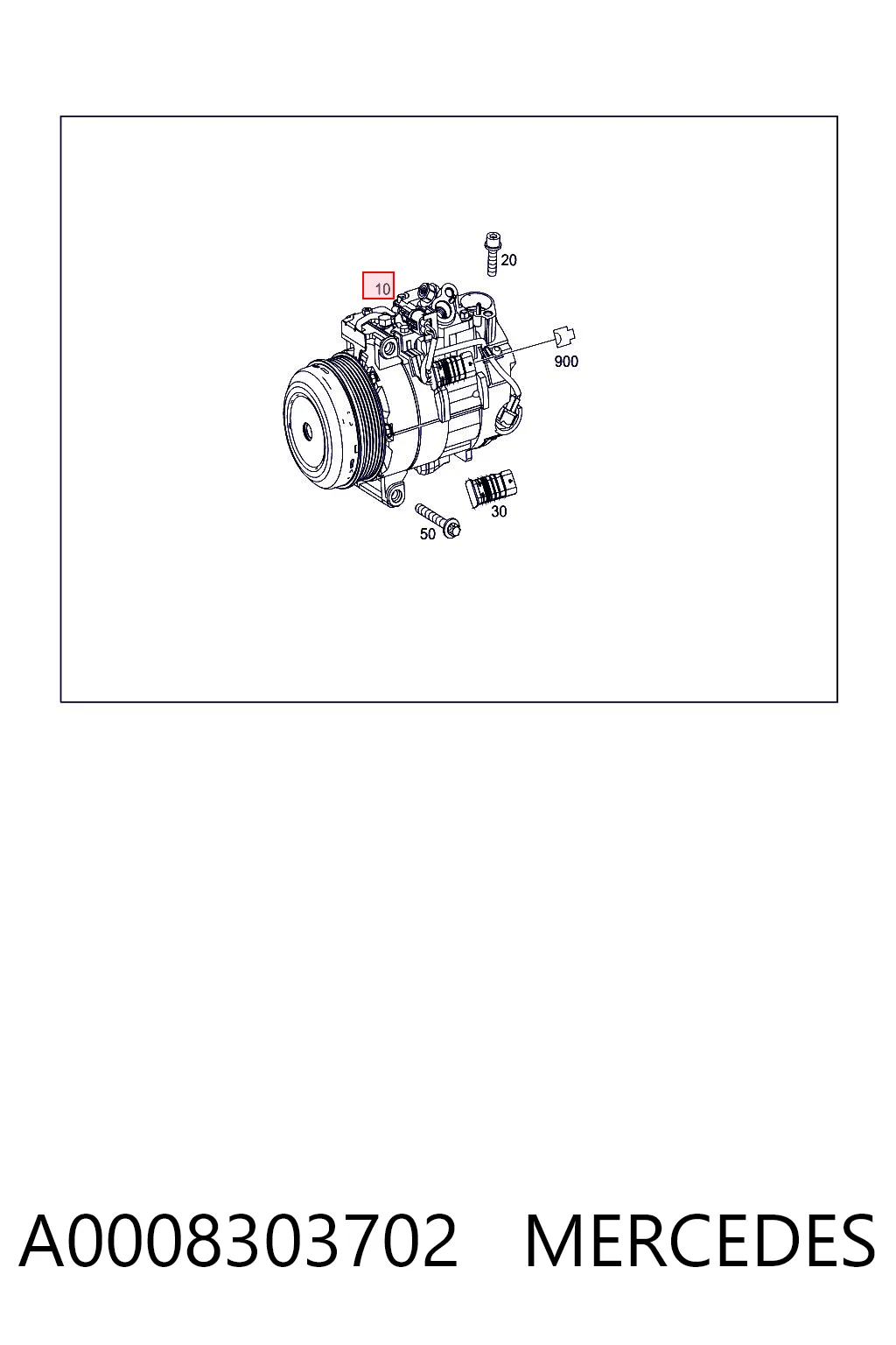 A0008303702 Mercedes Компрессор хладагента