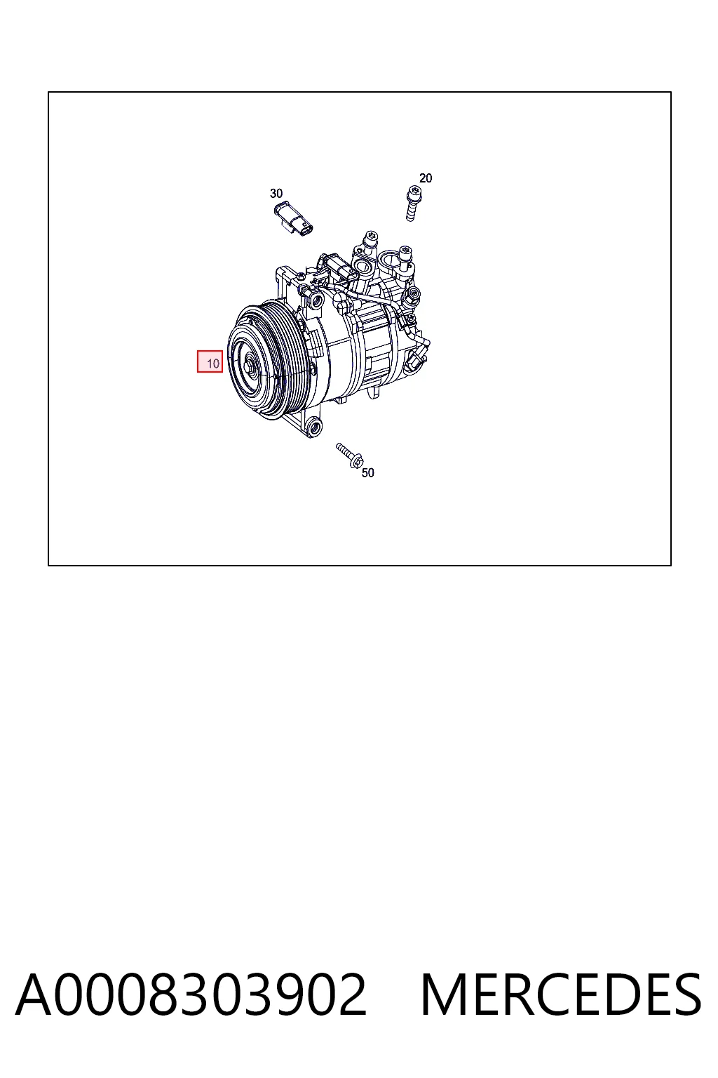 A0008303902 Mercedes Компрессор хладагента