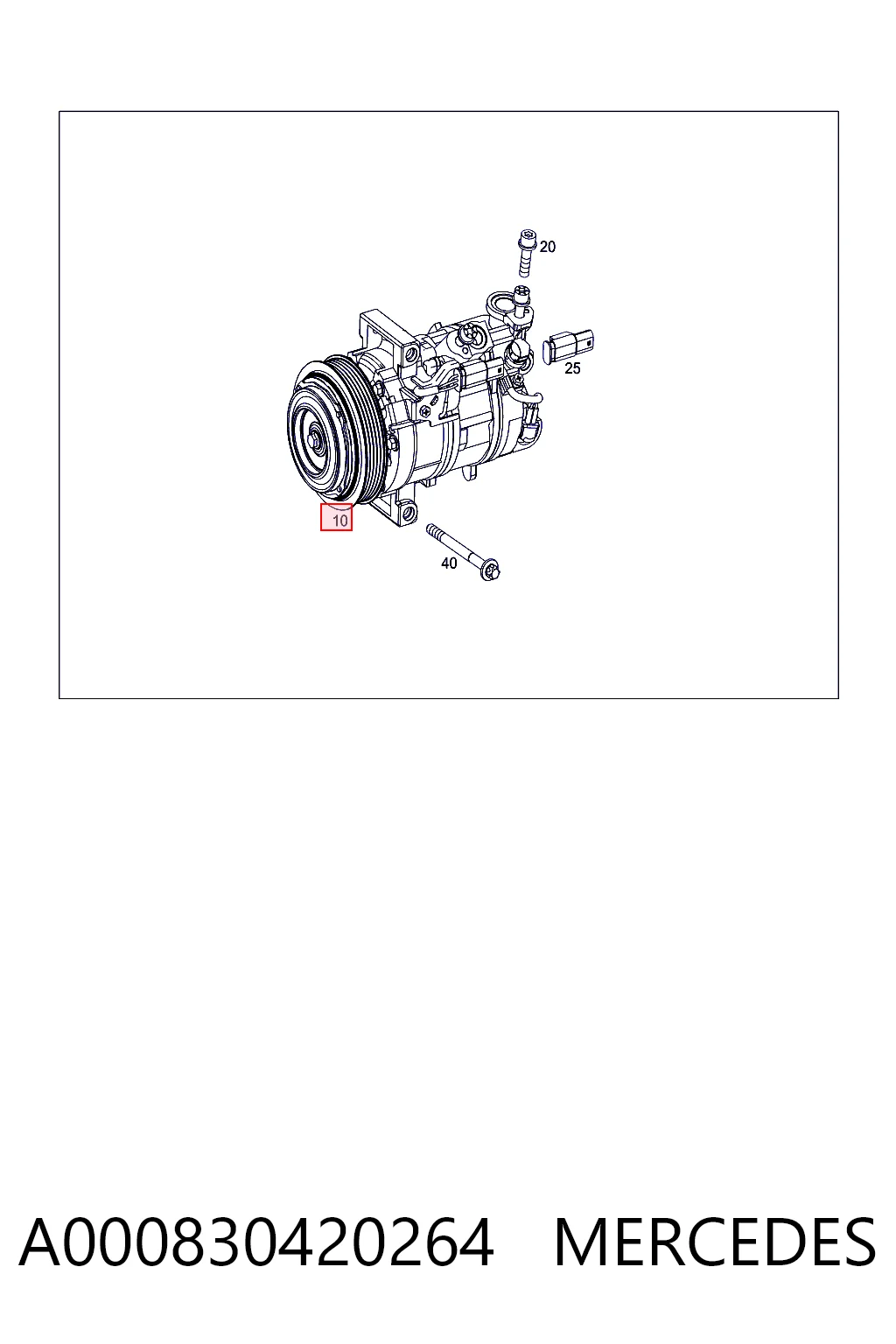 A000830420264 Mercedes Компрессор хладагента