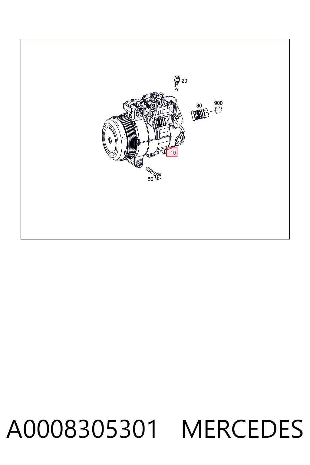 A0008305301 Mercedes Компрессор хладагента