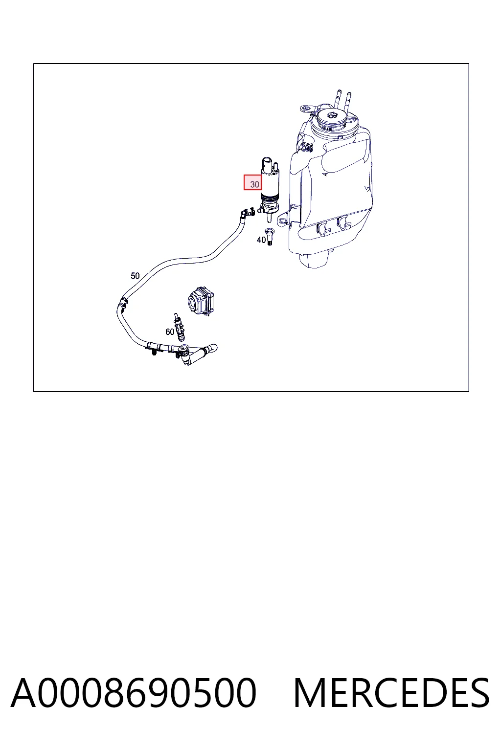 A0008690500 Mercedes Мотор омывателя лобового стекла