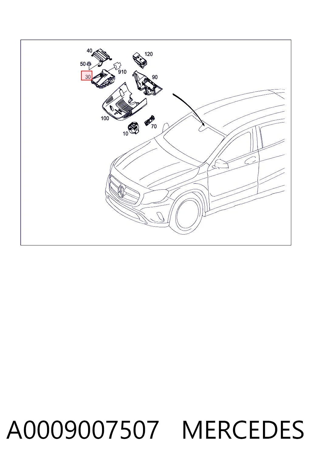 A0009007507 Mercedes Камера системы обеспечения видимости