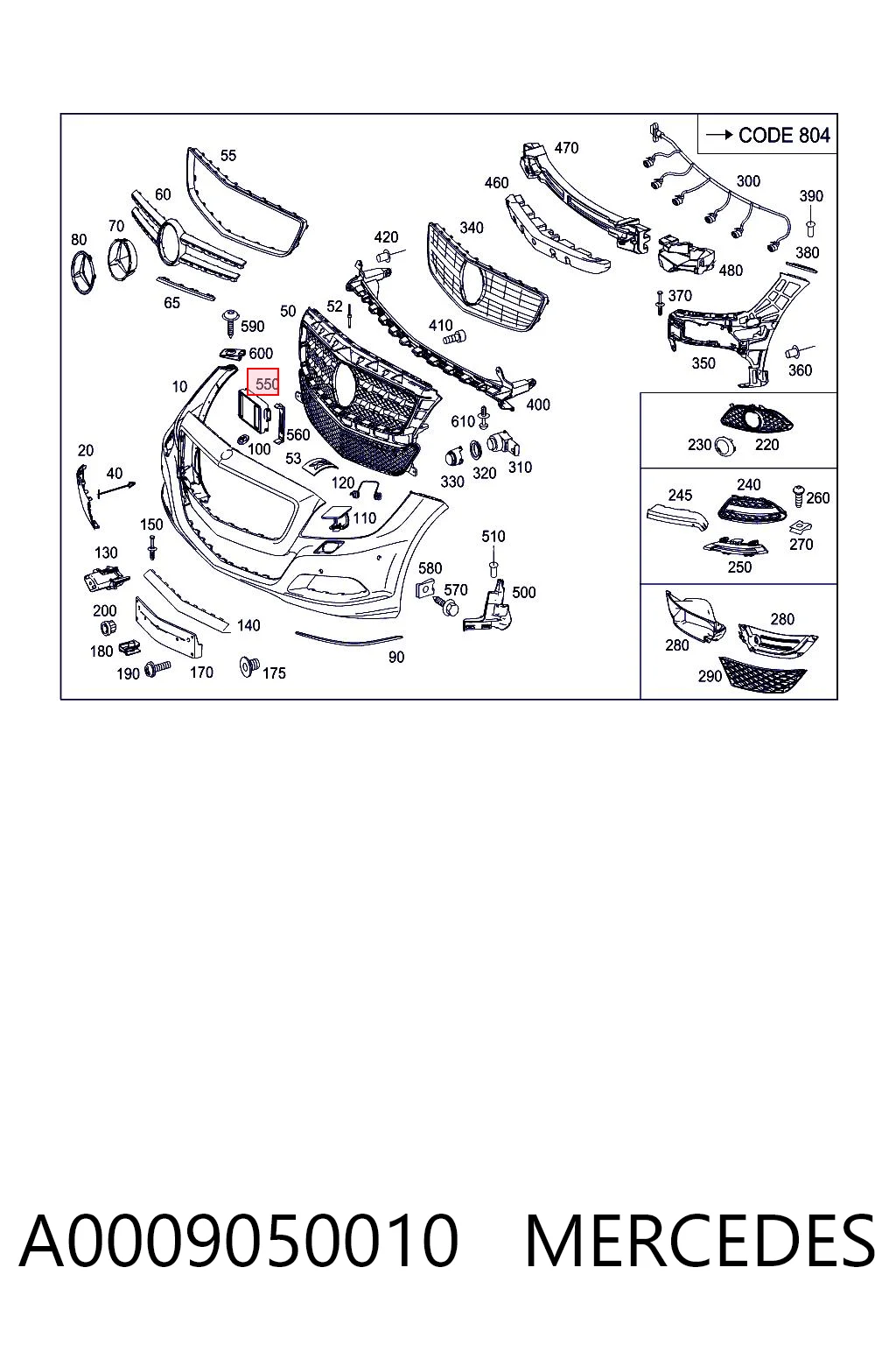 A0009050010 Mercedes Радарный датчик дистанции