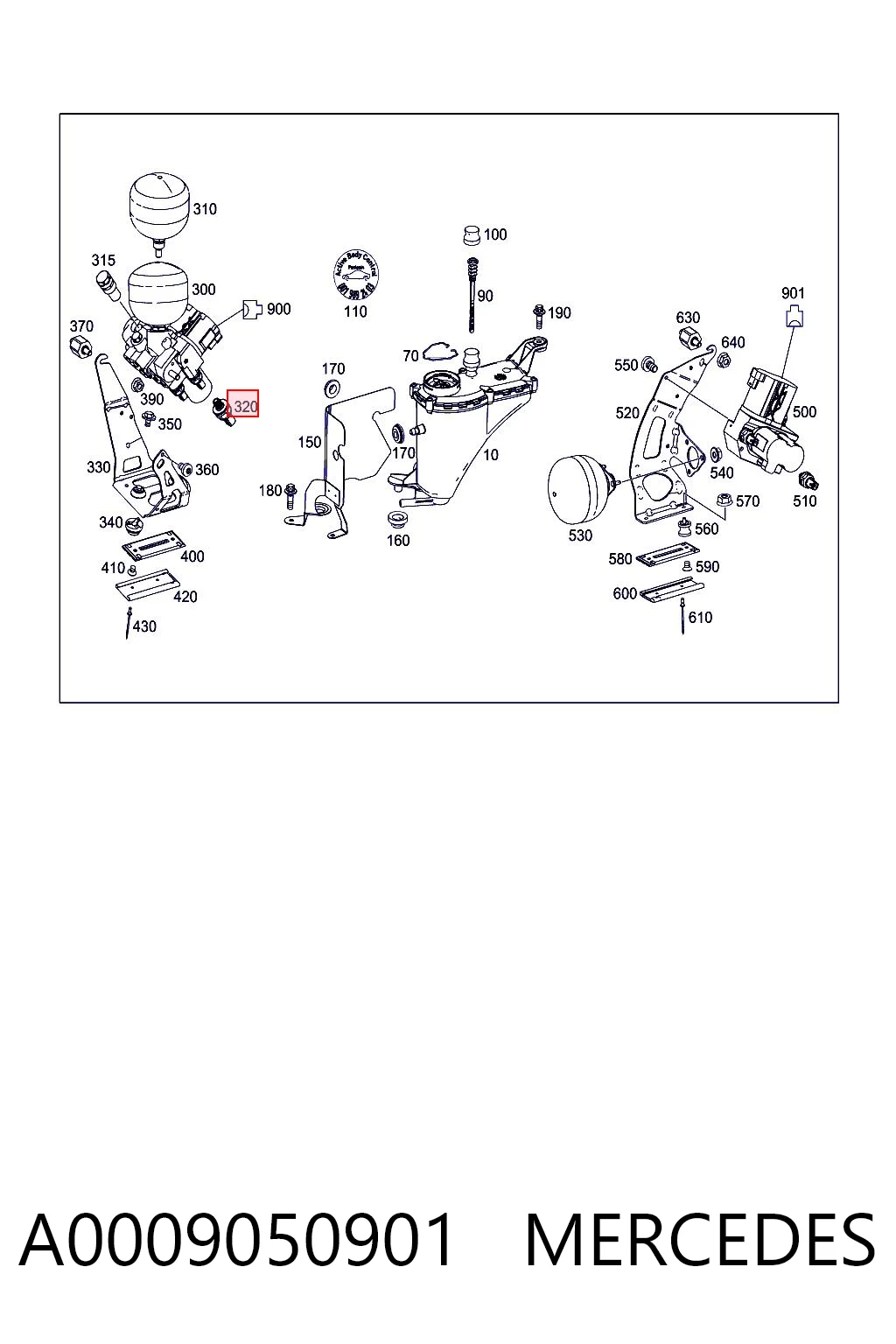 A0009050901 Mercedes 