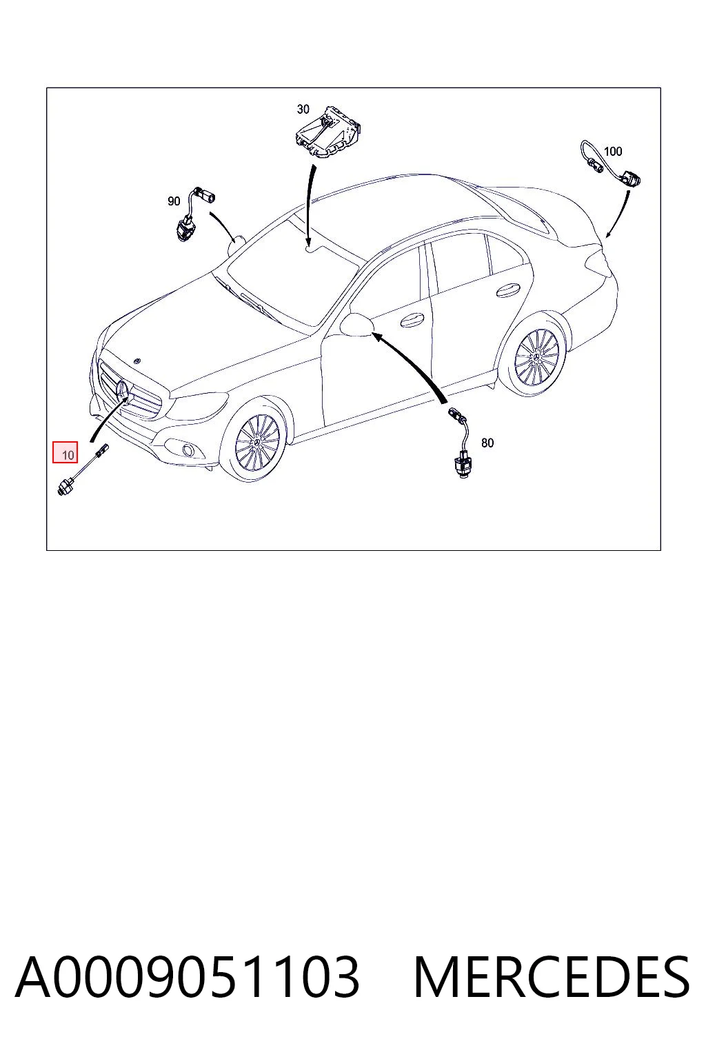 A0009051103 Mercedes Камера системы обеспечения видимости