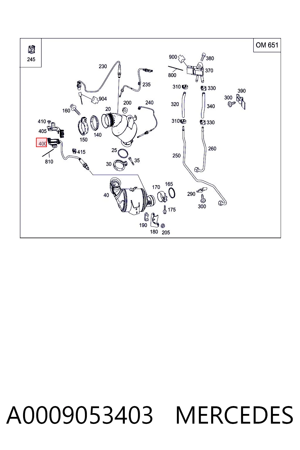 A0009053403 Mercedes Датчик оксидов азота NOX
