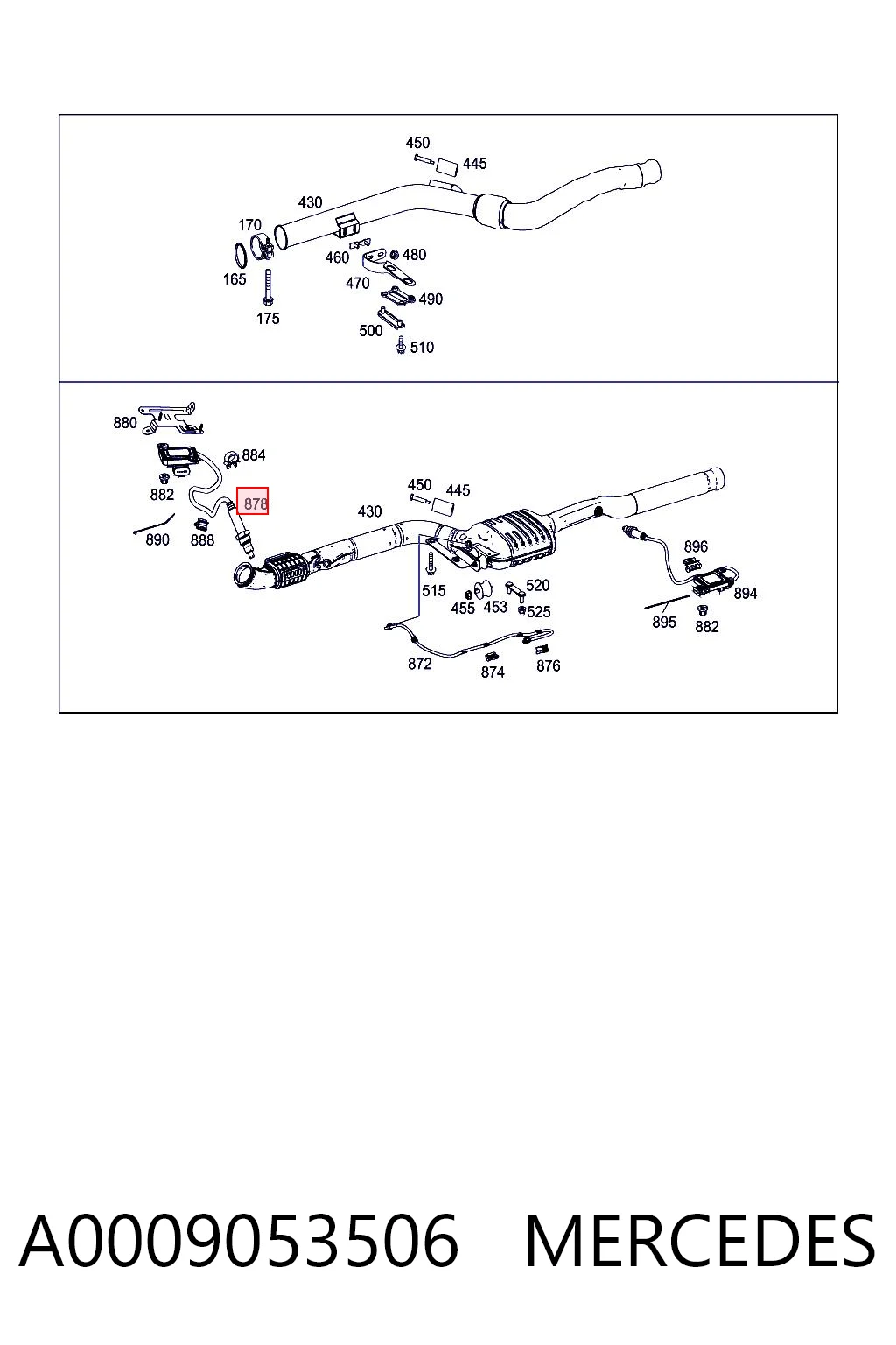 A0009053506 Mercedes Датчик оксидов азота NOX
