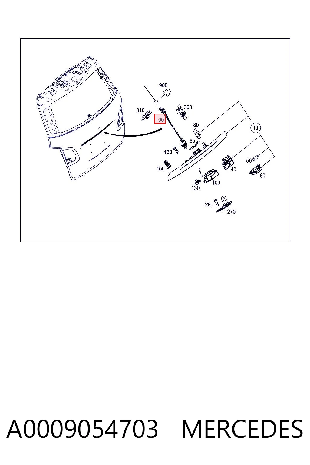 A0009054703 Mercedes Камера системы обеспечения видимости