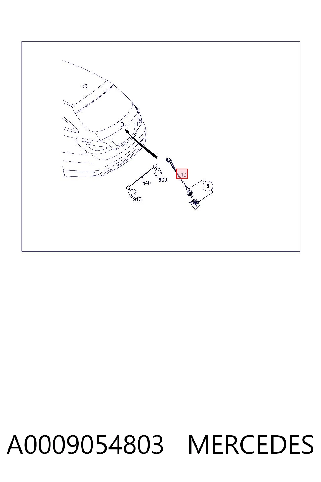 A0009054803 Mercedes Камера системы обеспечения видимости