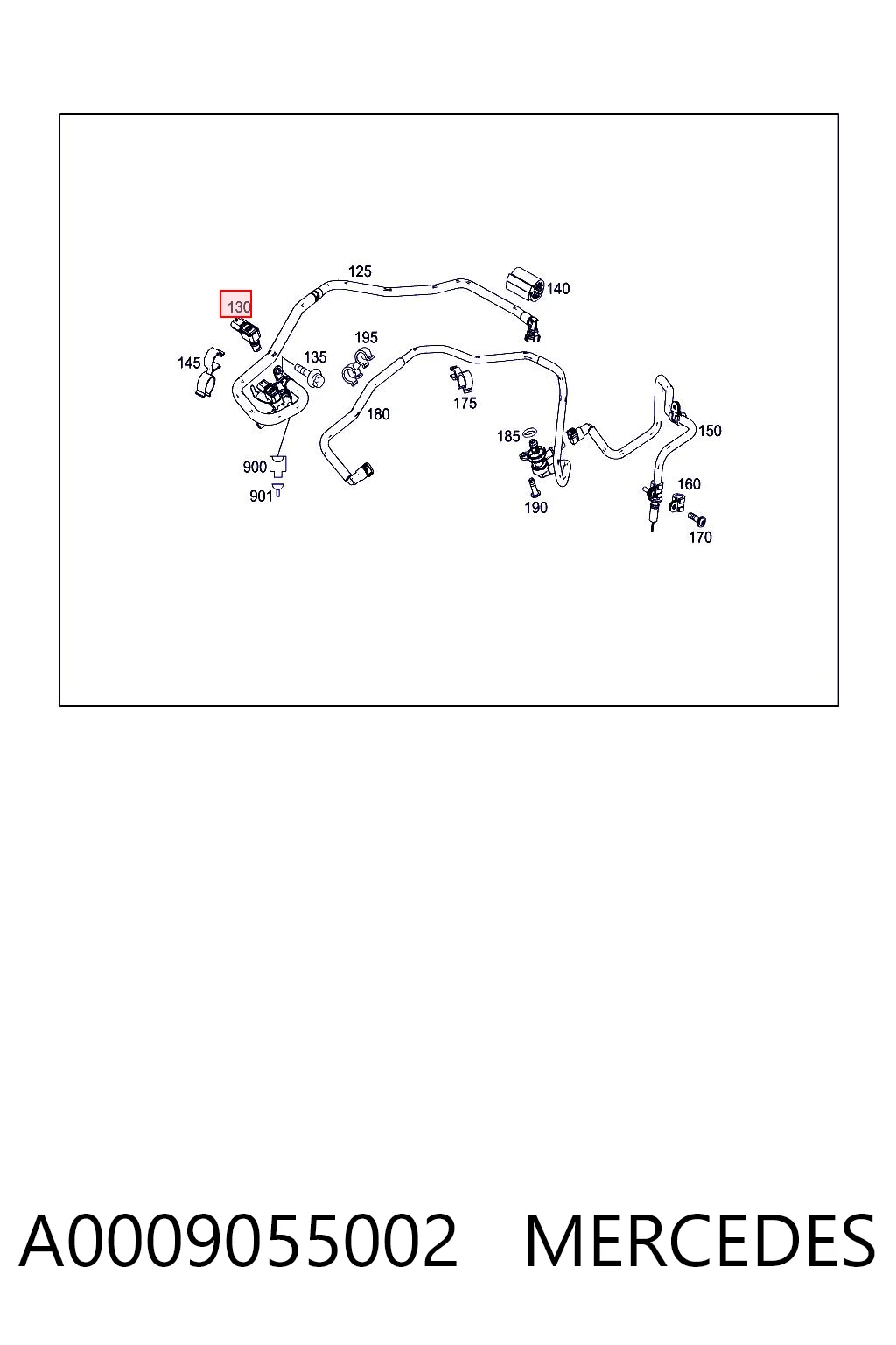 A0009055002 Mercedes Датчик давления выхлопных газов