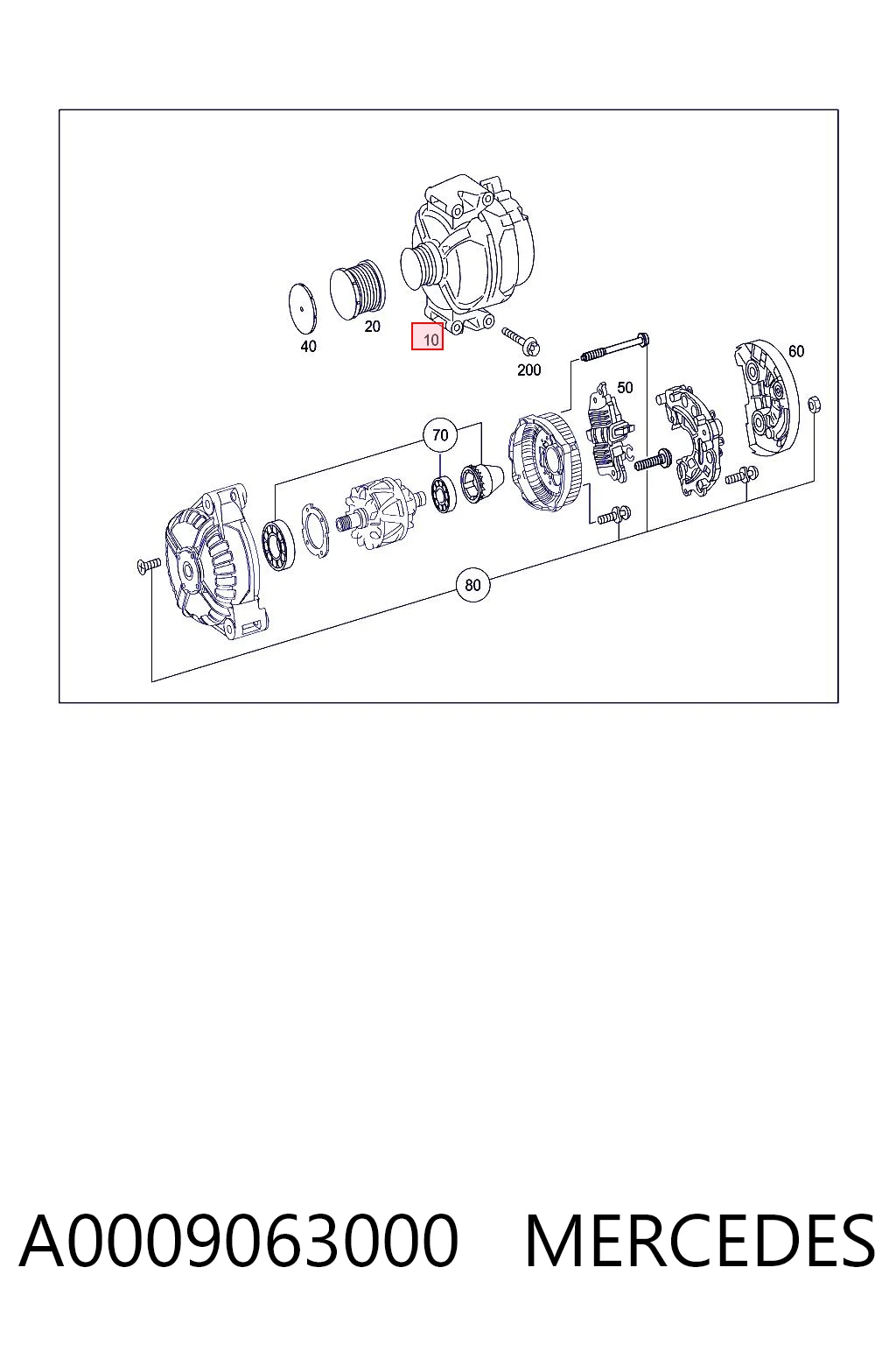 A0009063000 Mercedes Генератор автомобильный