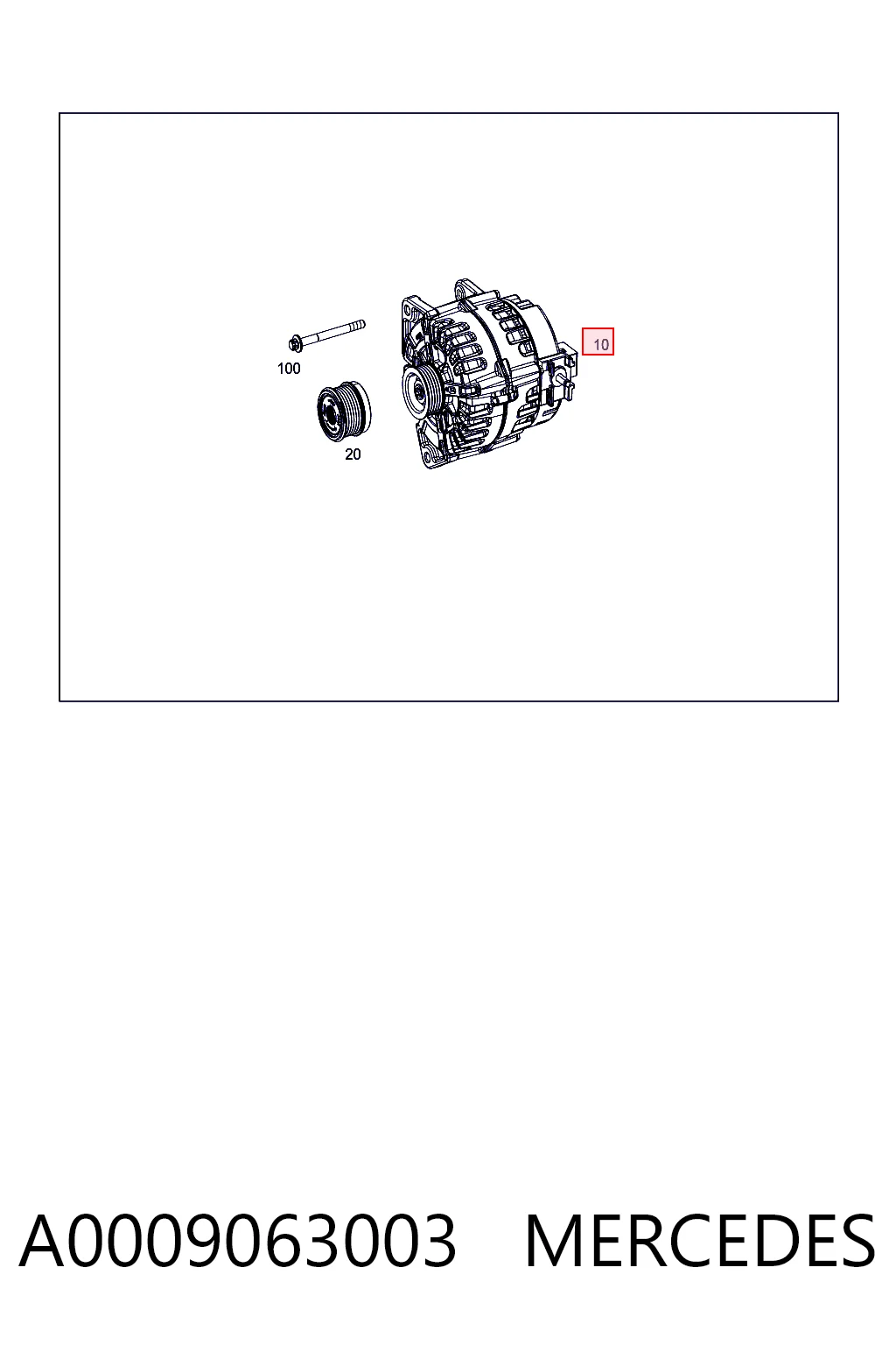 A0009063003 Mercedes Генератор автомобильный