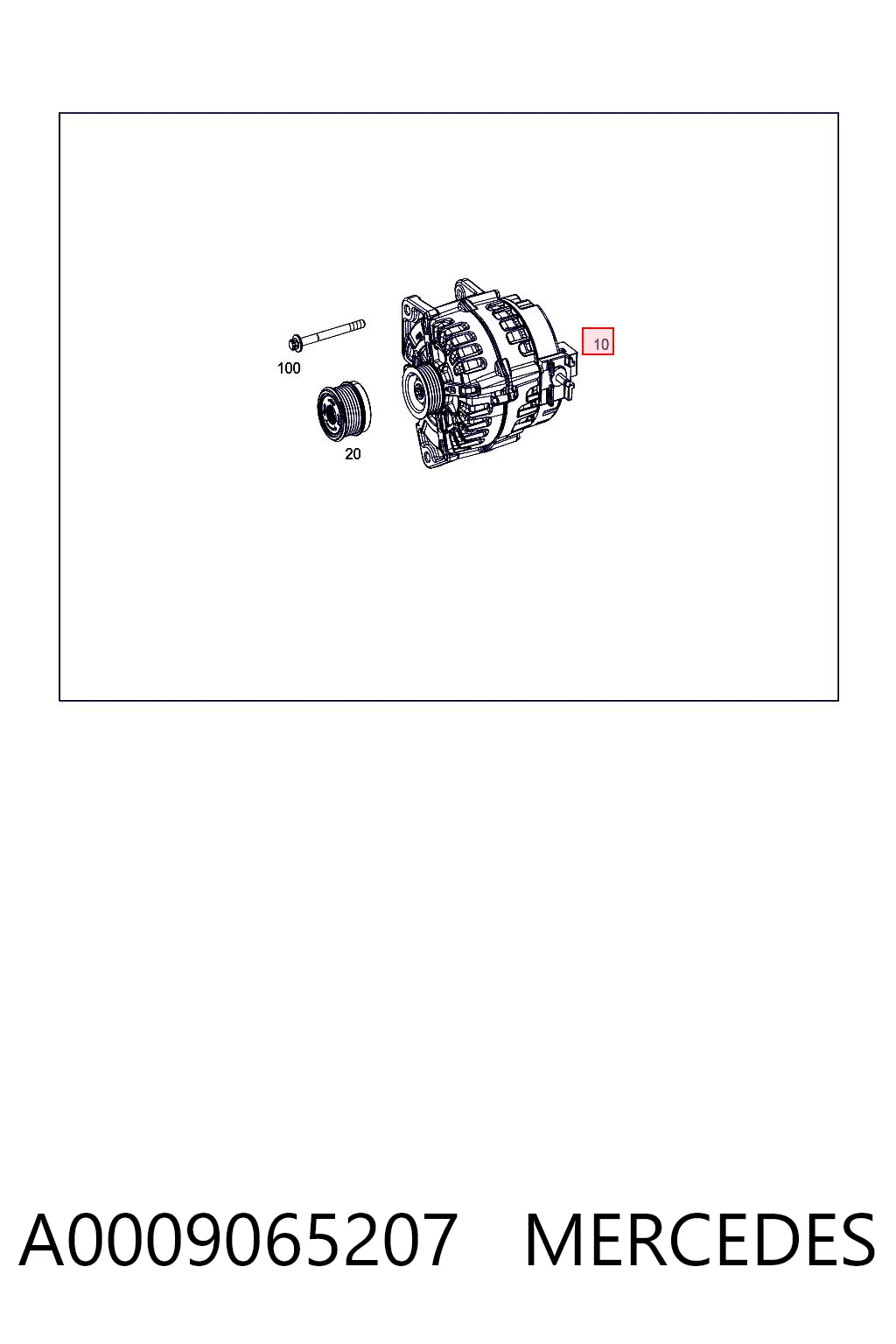 Генератор MERCEDES A0009065207