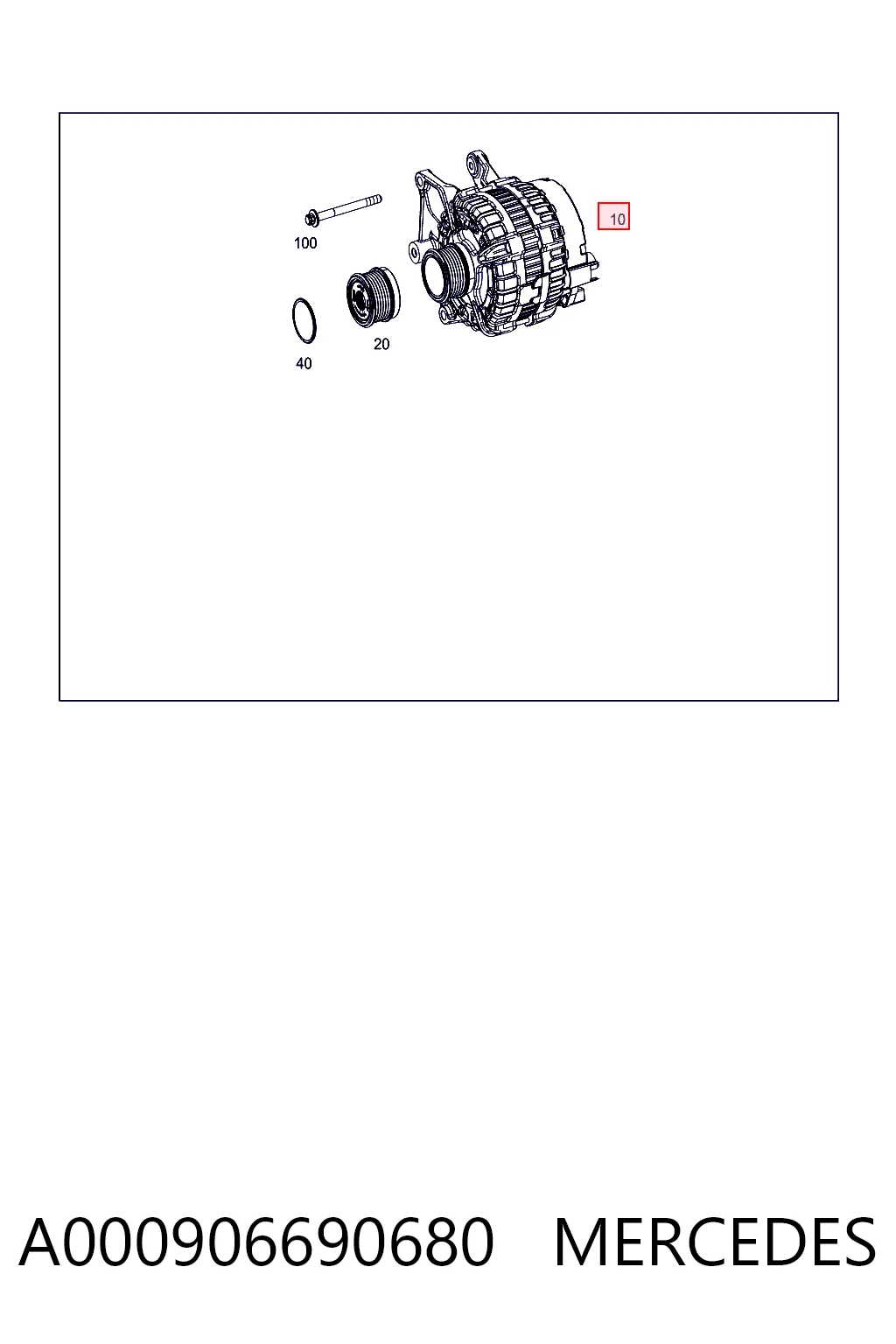 A000906690680 Mercedes Генератор автомобильный