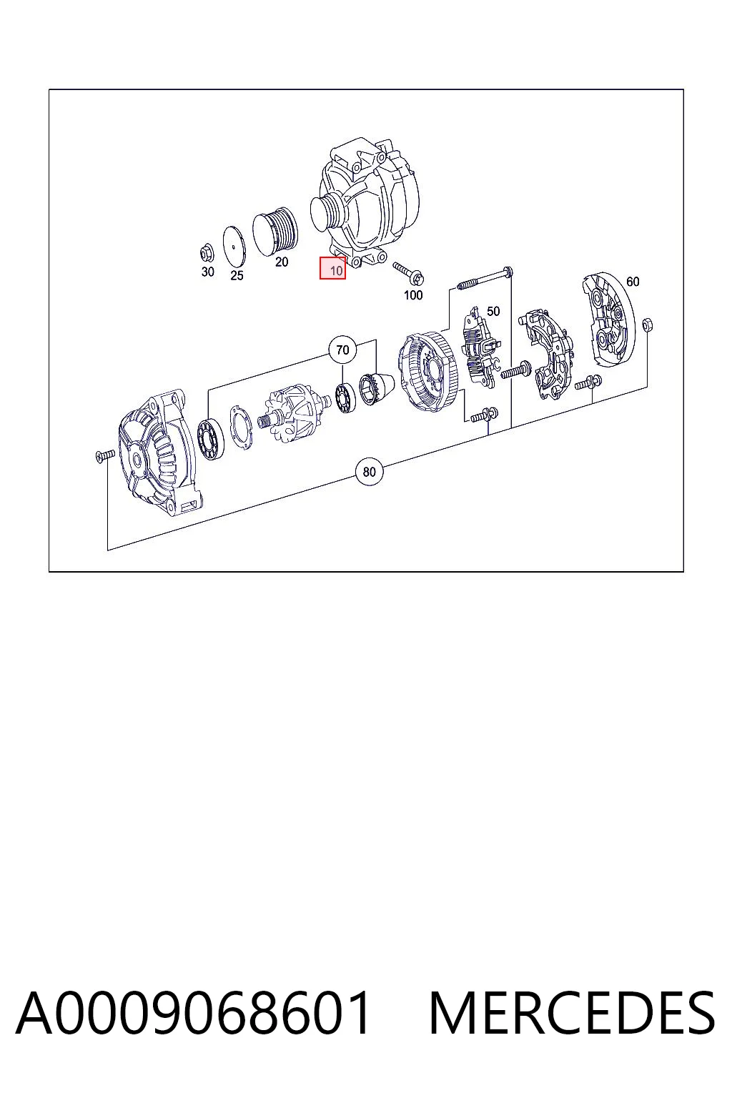 A0009068601 Mercedes Генератор автомобильный