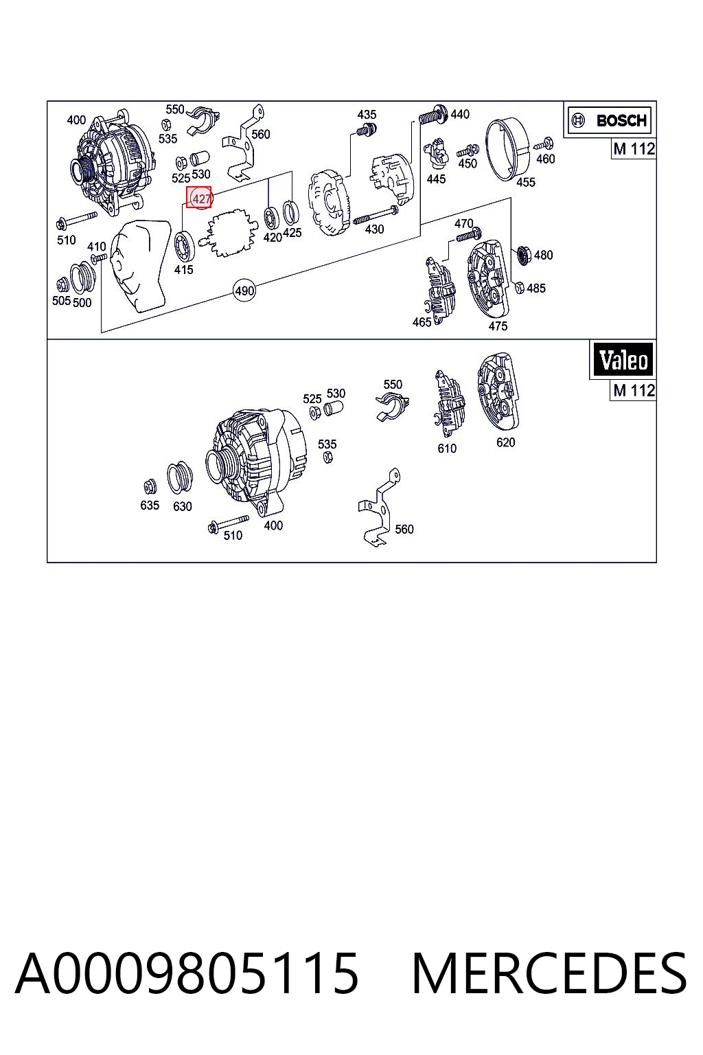 A0009805115 Mercedes