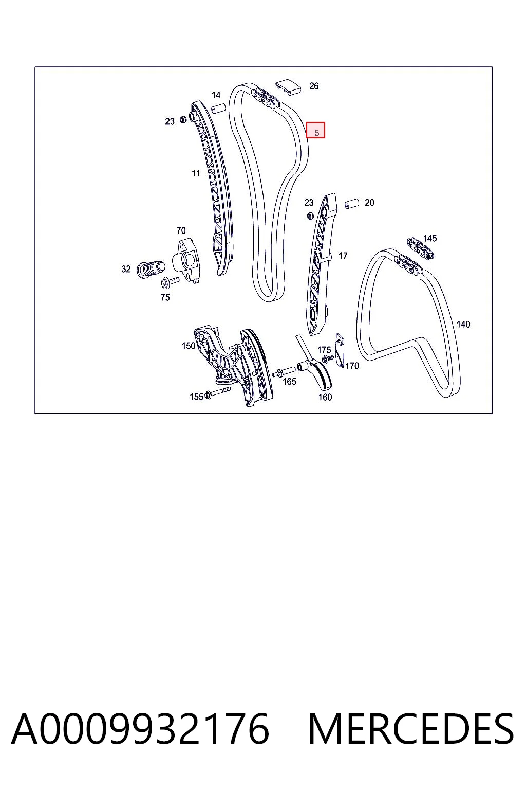 A0009932176 Mercedes Цепь