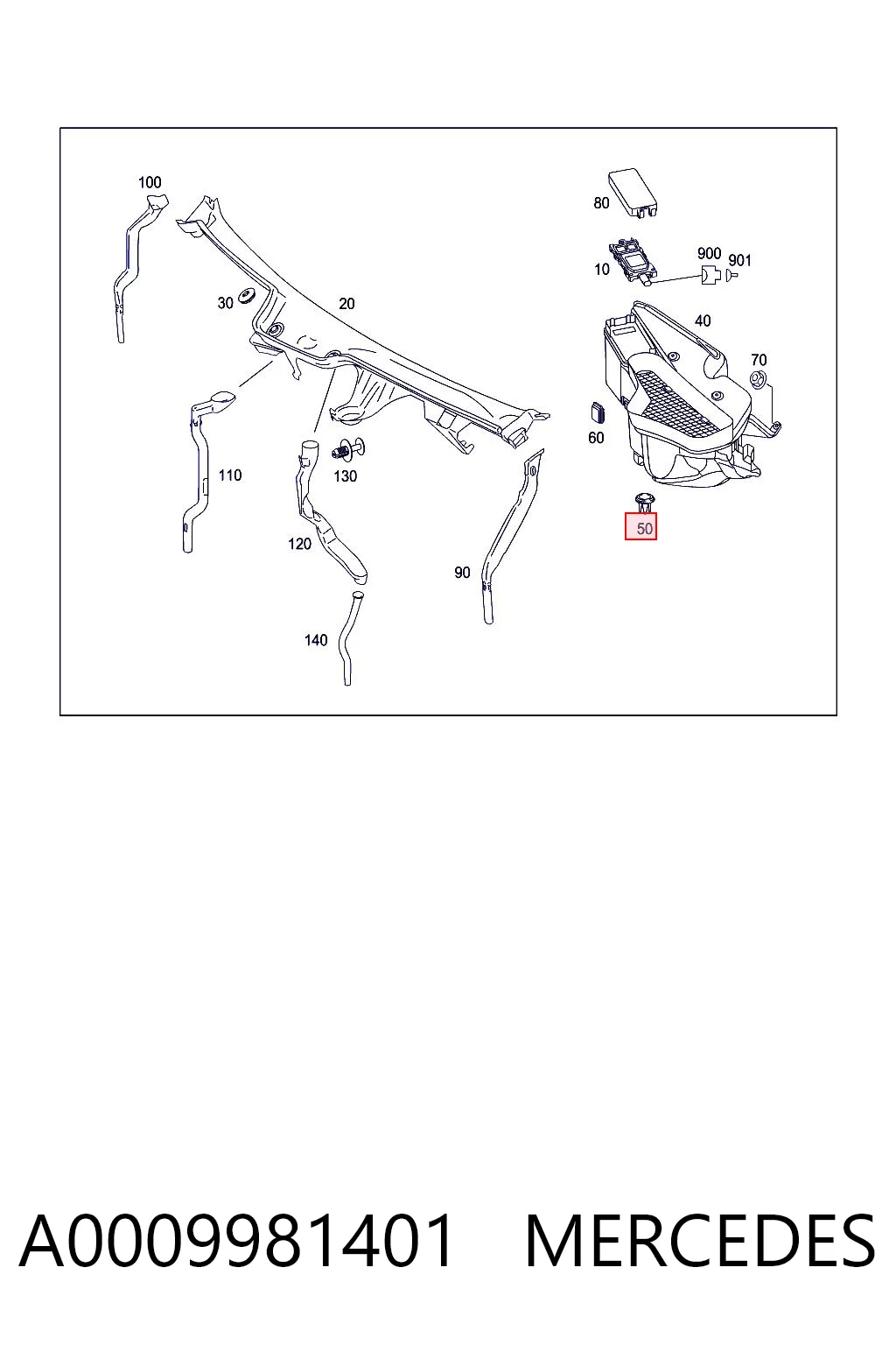 A0009981401 Mercedes 