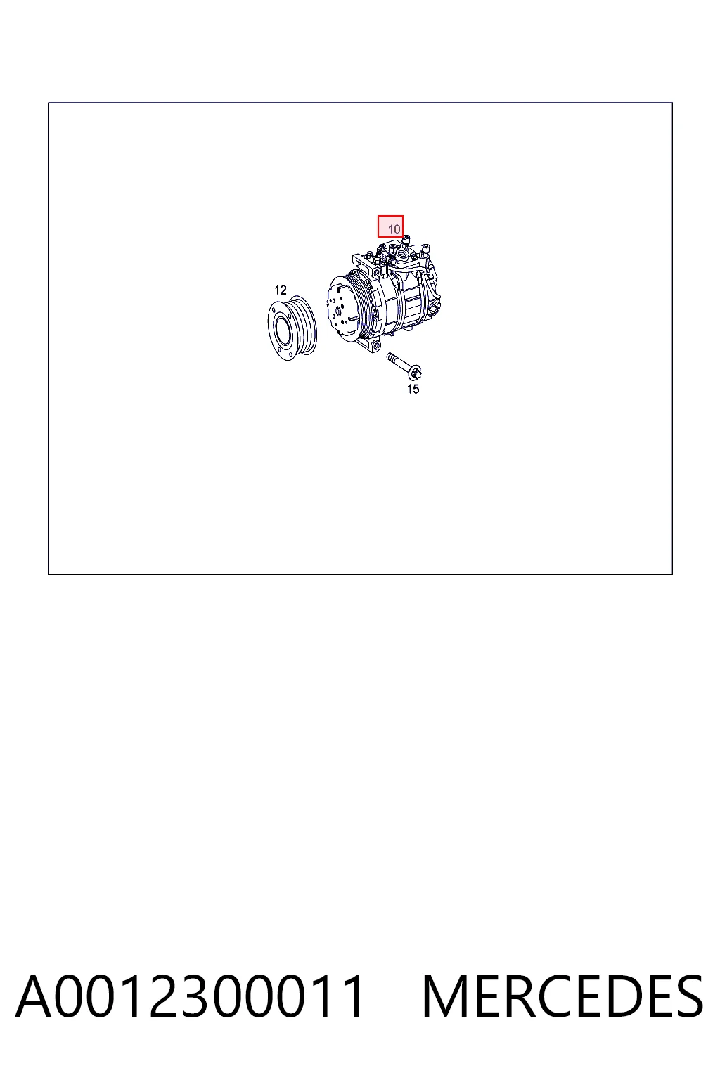 A0012300011 Mercedes Компрессор хладагента