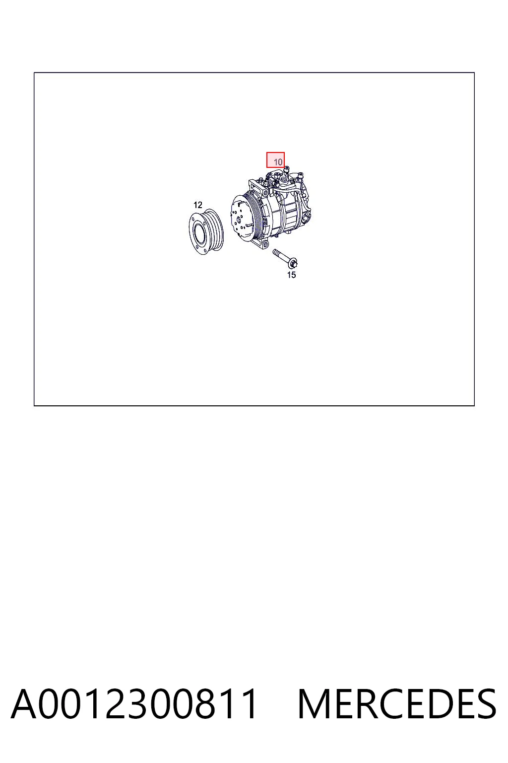 A0012300811 Mercedes Компрессор хладагента