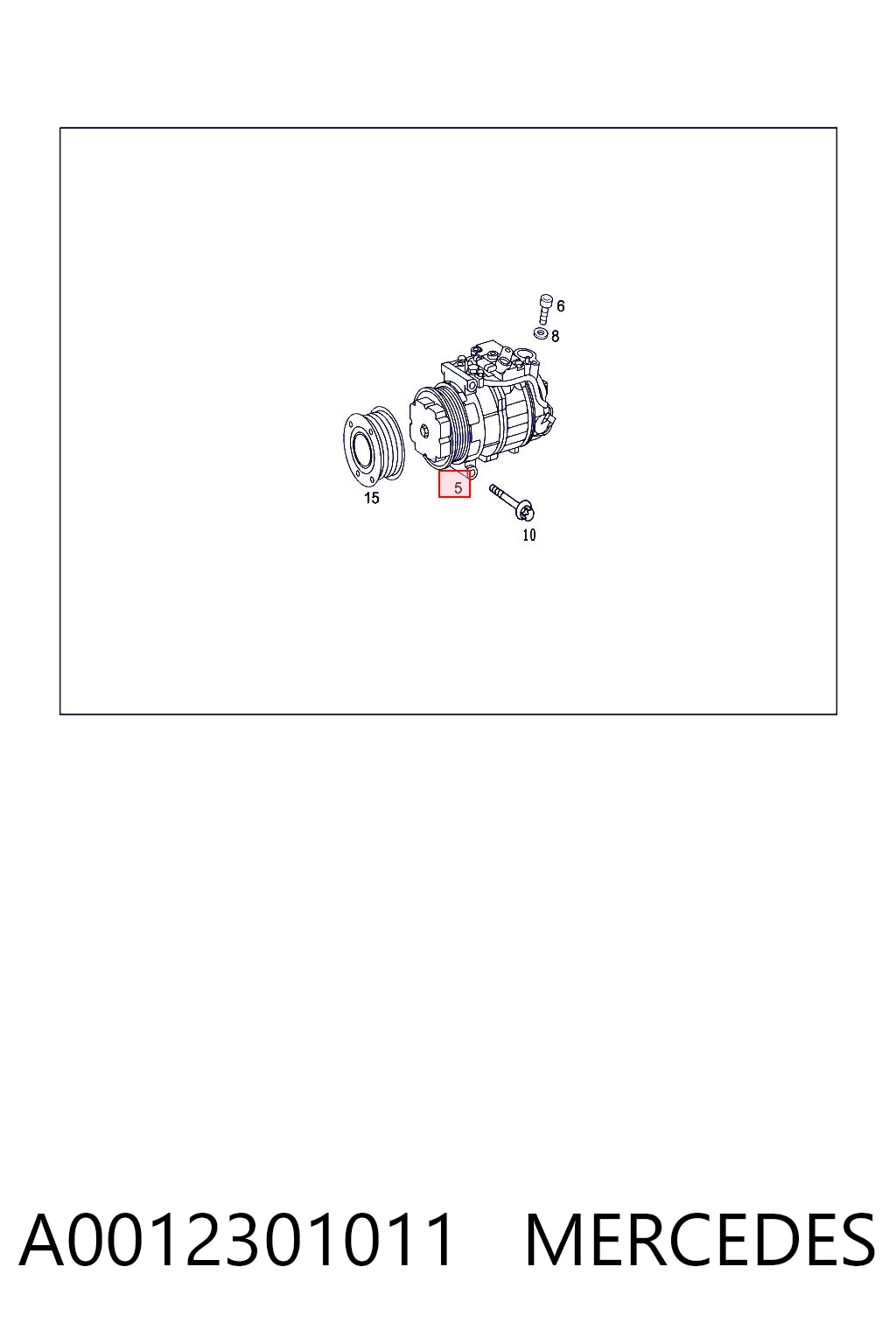 A0012301011 Mercedes Компрессор хладагента