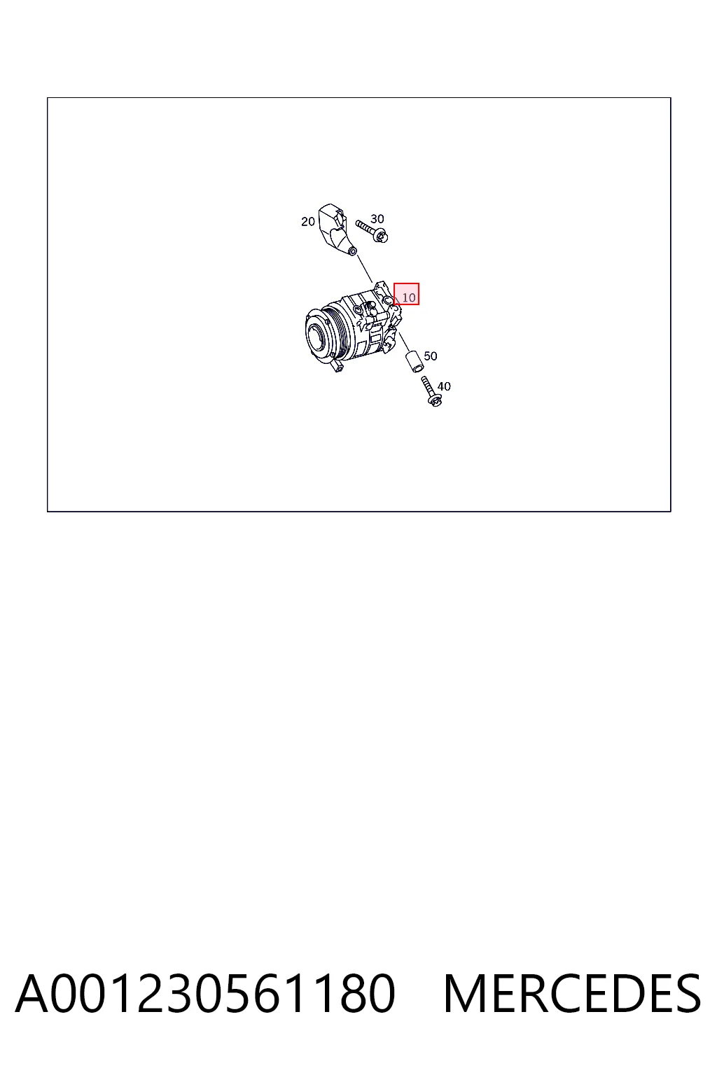 A001230561180 Mercedes Компрессор хладагента