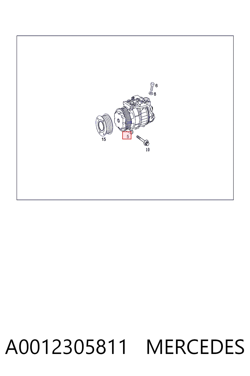 A0012305811 Mercedes Компрессор хладагента