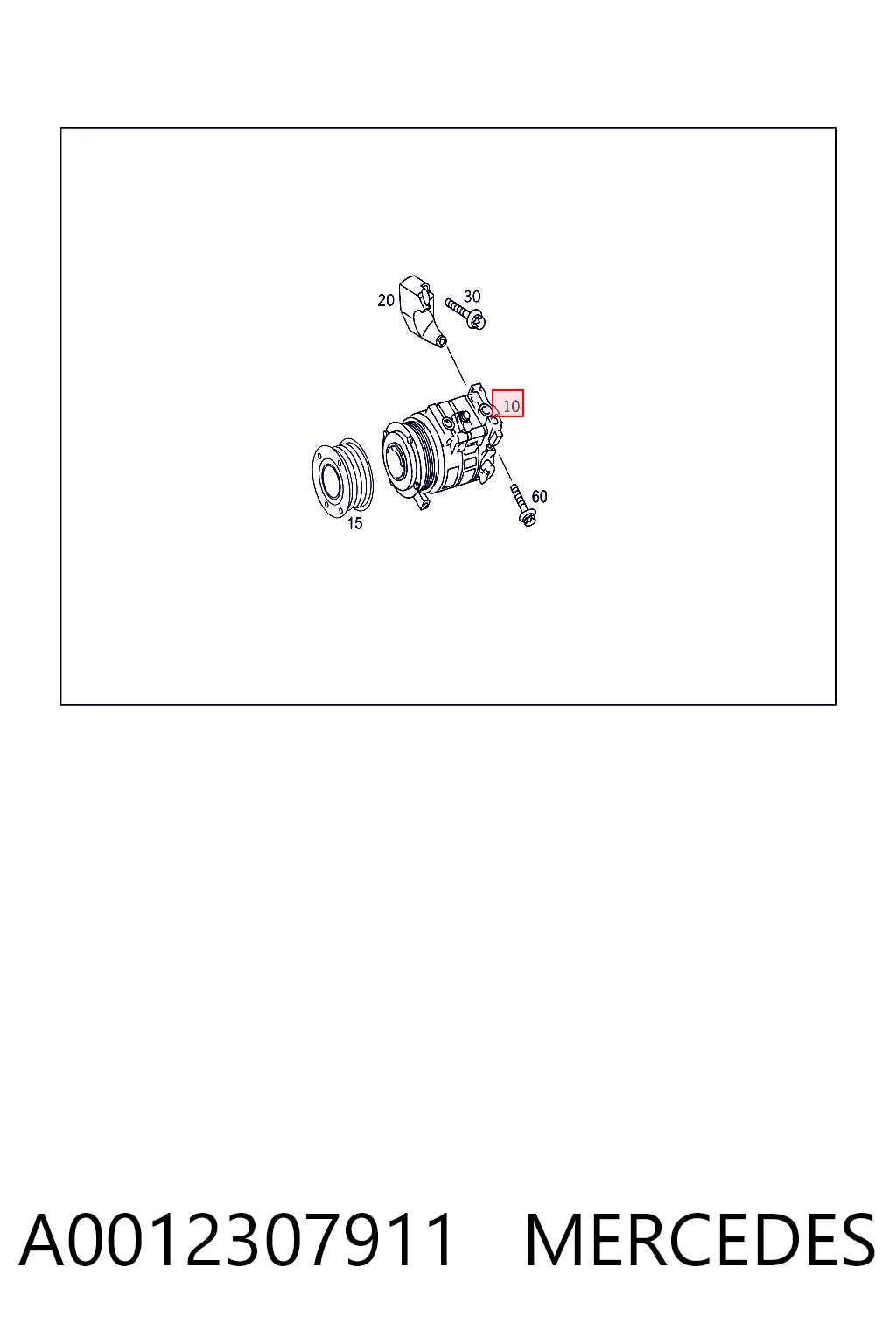 A0012307911 Mercedes Компрессор хладагента