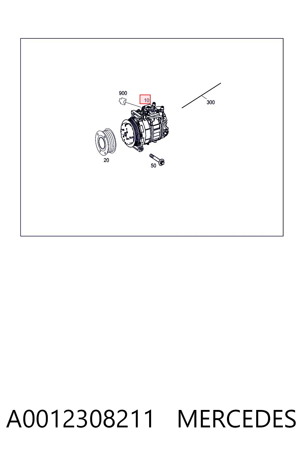A0012308211 Mercedes Компрессор хладагента