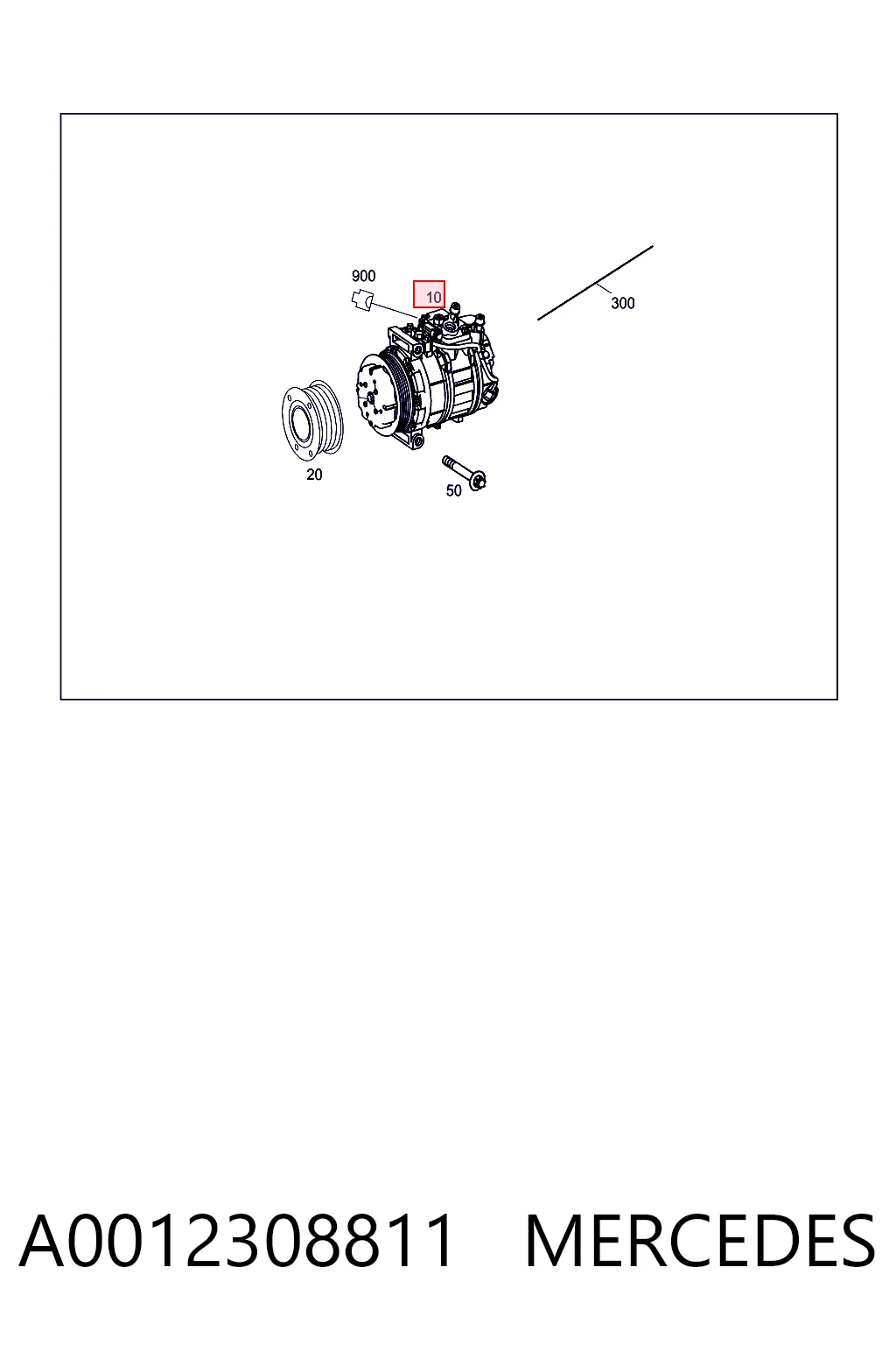 A0012308811 Mercedes Компрессор хладагента