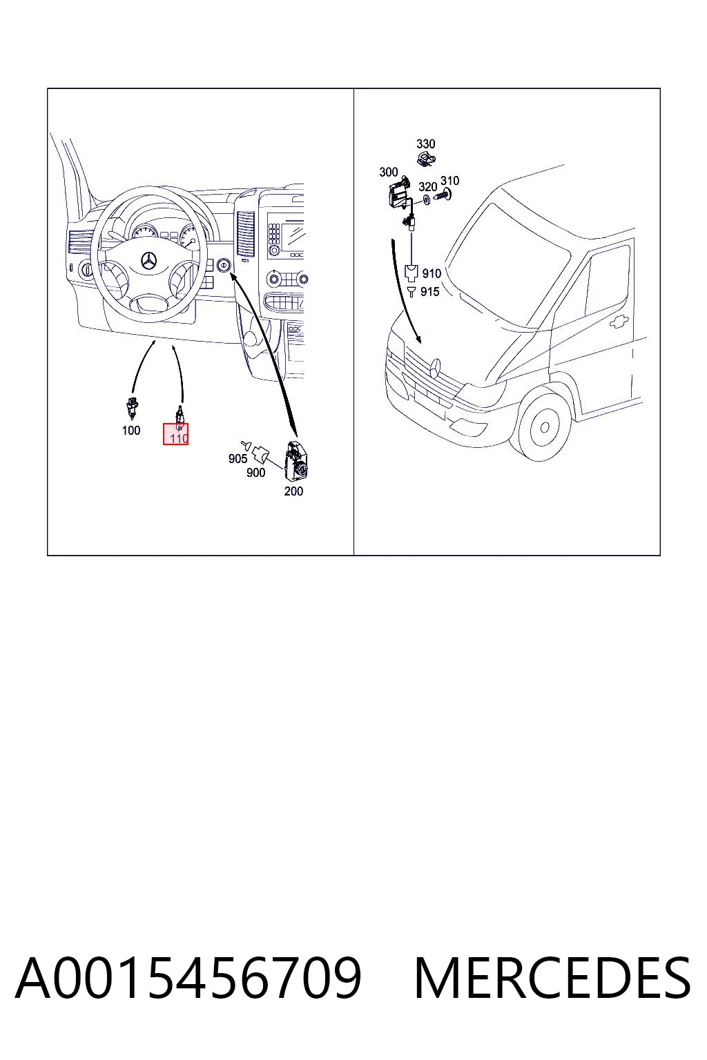 A0015456709 Mercedes Датчик тормоза