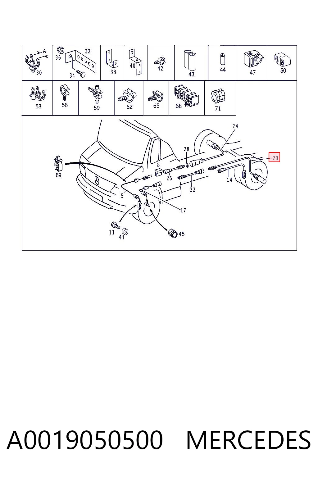 0025422918 Mercedes Задний левый датчик АБС