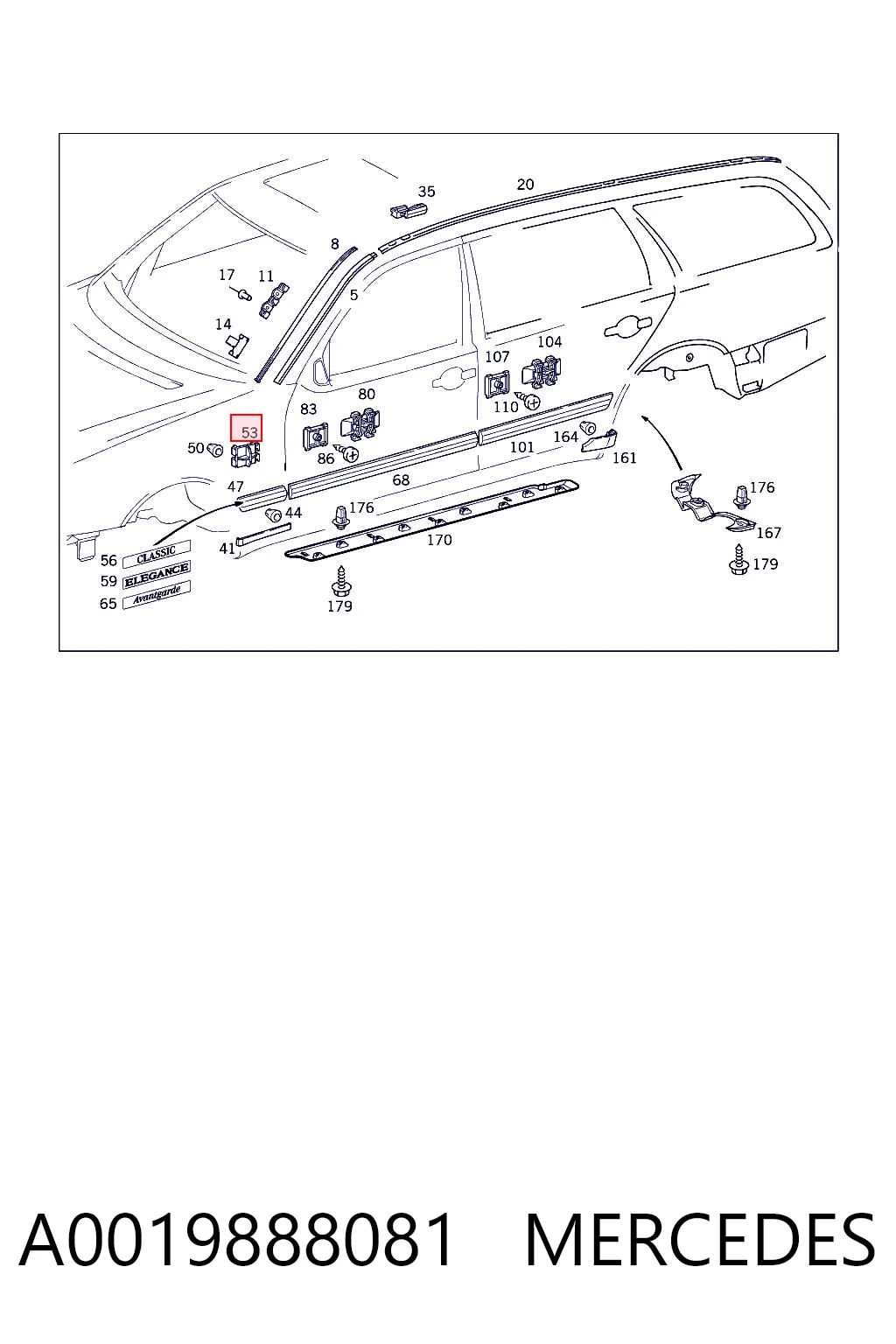 A0019888081 Mercedes 