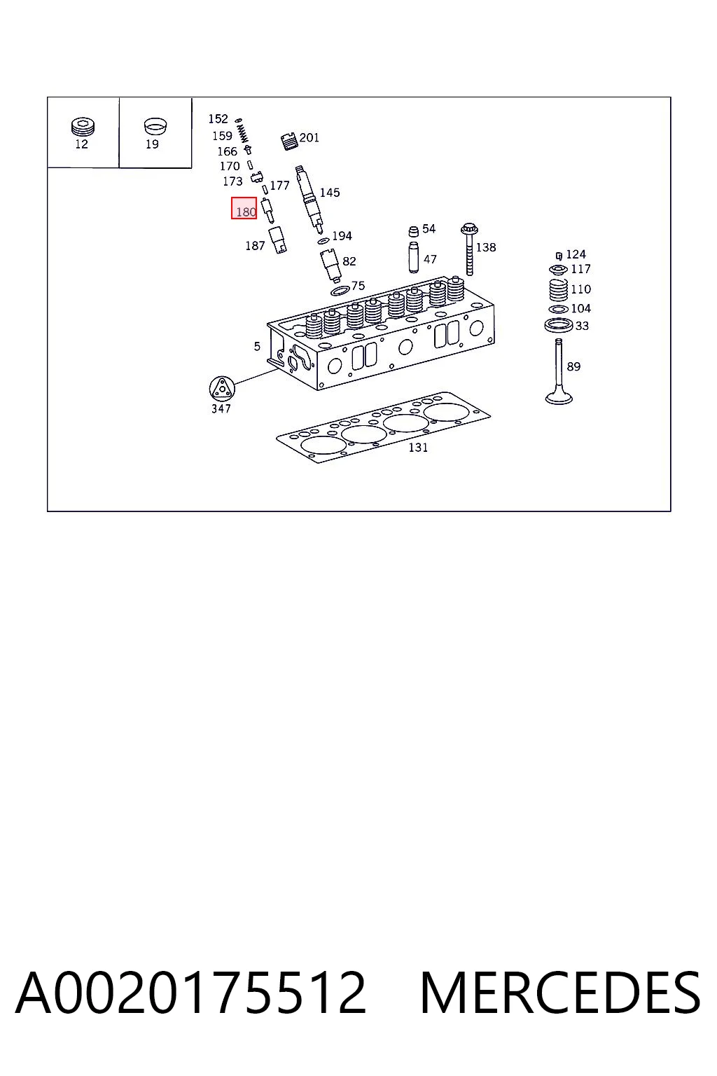 A0020175512 Mercedes Распылитель форсунки